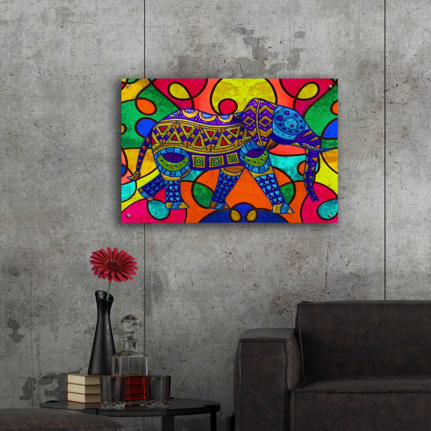 Epic Art 'Elephant' by Ata Alishahi, Acrylic Glass Wall Art,36x24