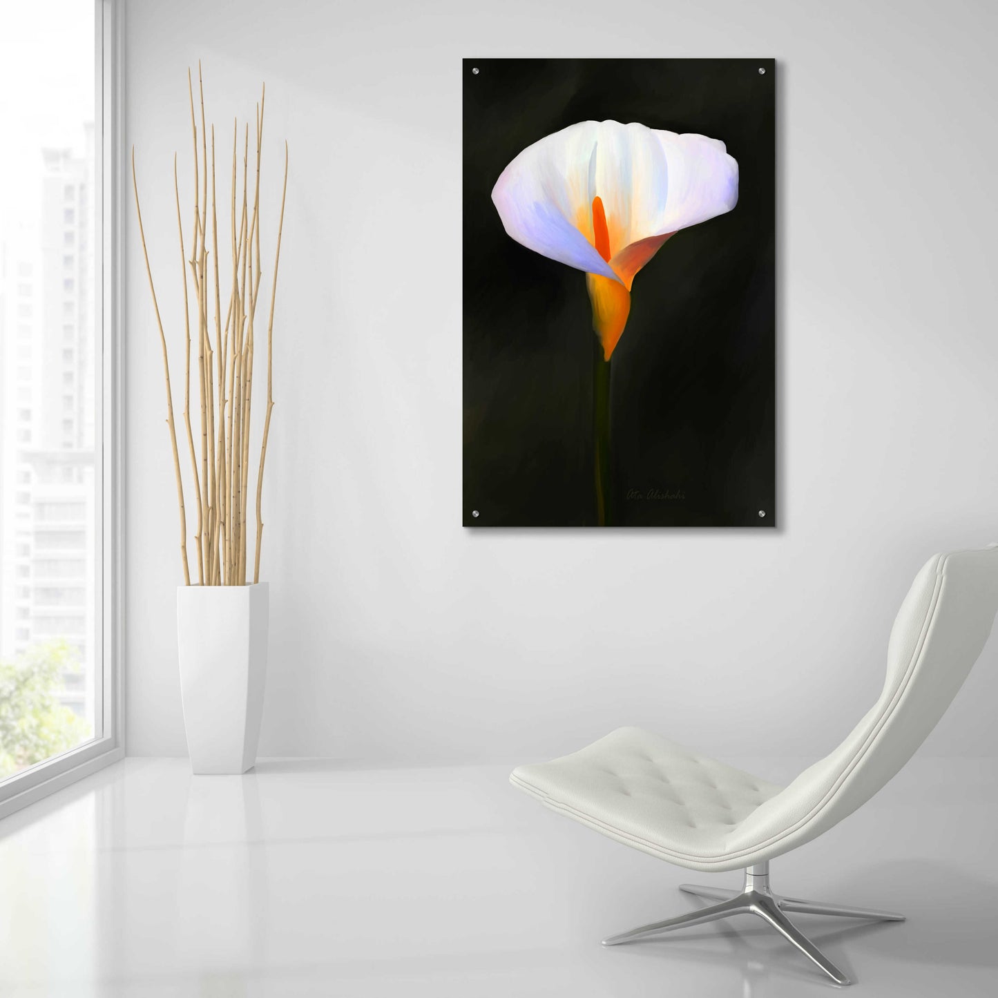 Epic Art 'Beautiful Flower' by Ata Alishahi, Acrylic Glass Wall Art,24x36