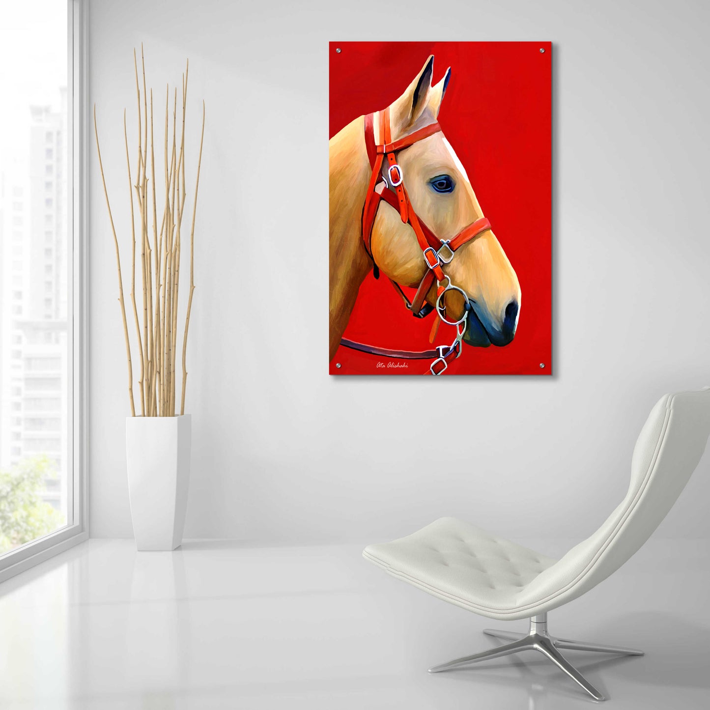 Epic Art 'Horse Portrait' by Ata Alishahi, Acrylic Glass Wall Art,24x36