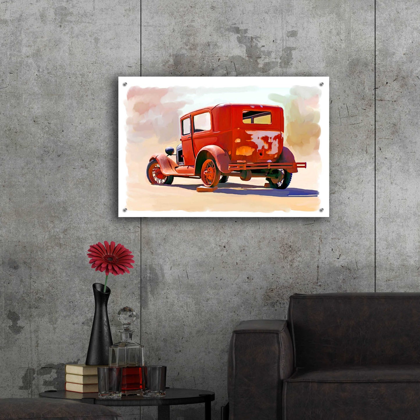 Epic Art 'Old Car' by Ata Alishahi, Acrylic Glass Wall Art,36x24