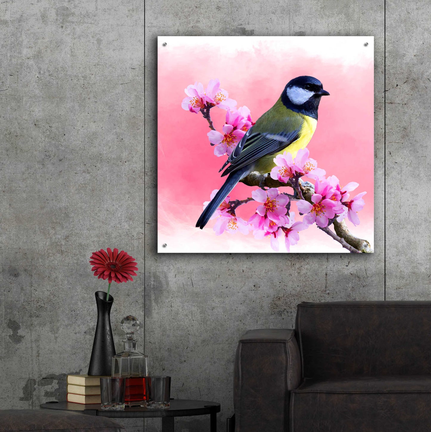 Epic Art 'Spring Bird 3A' by Ata Alishahi, Acrylic Glass Wall Art,36x36