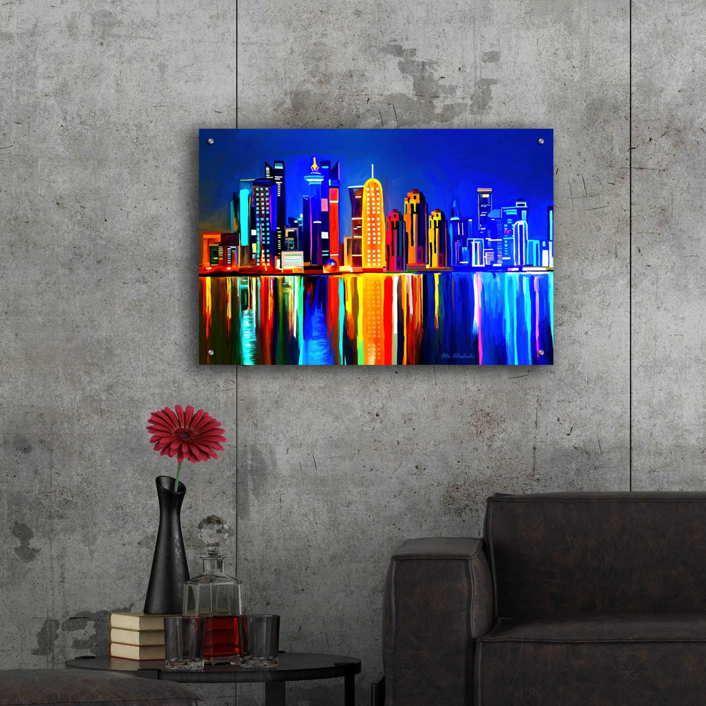 Epic Art 'City light' by Ata Alishahi, Acrylic Glass Wall Art,36x24
