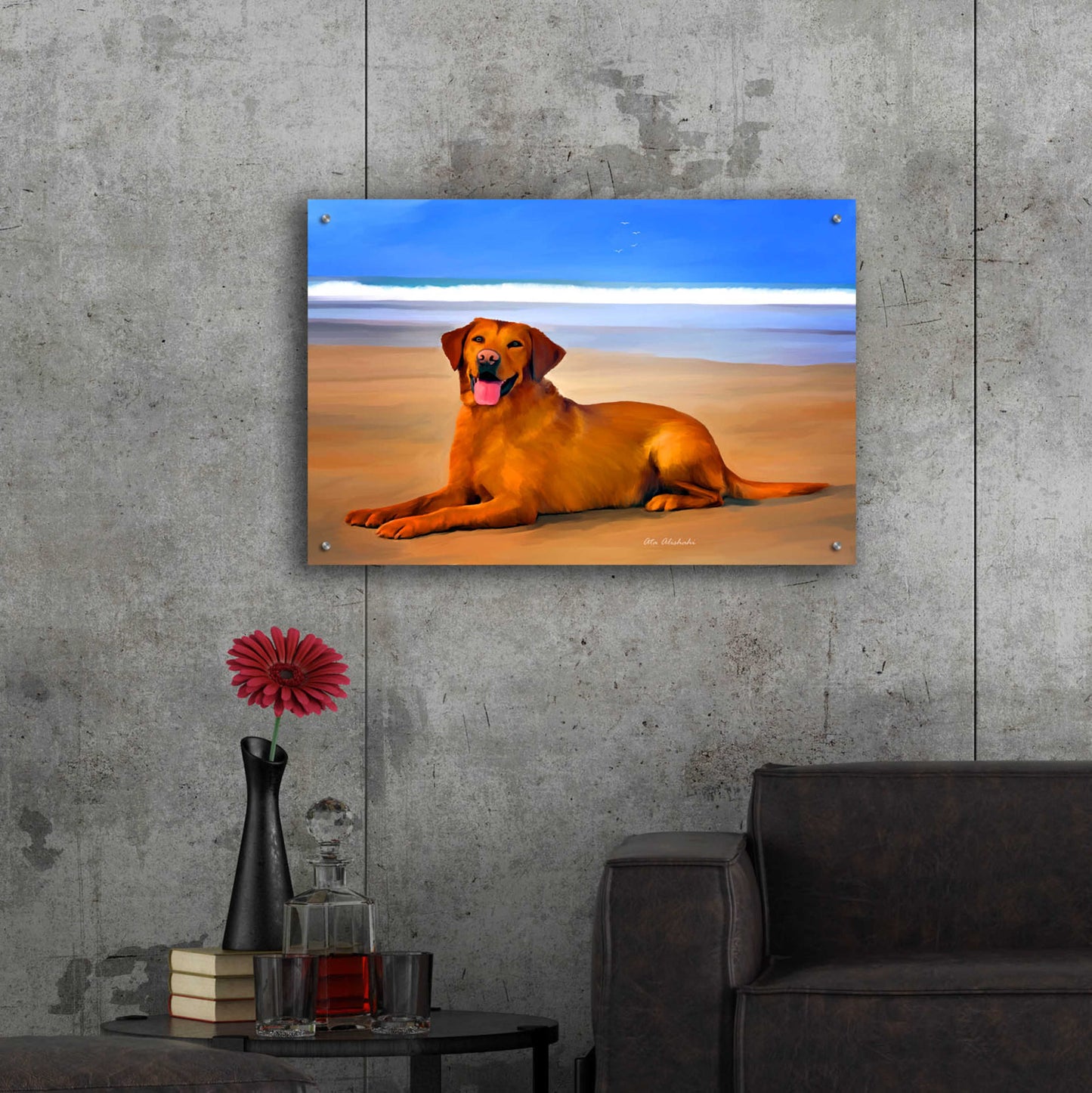 Epic Art 'Dog 2A' by Ata Alishahi, Acrylic Glass Wall Art,36x24