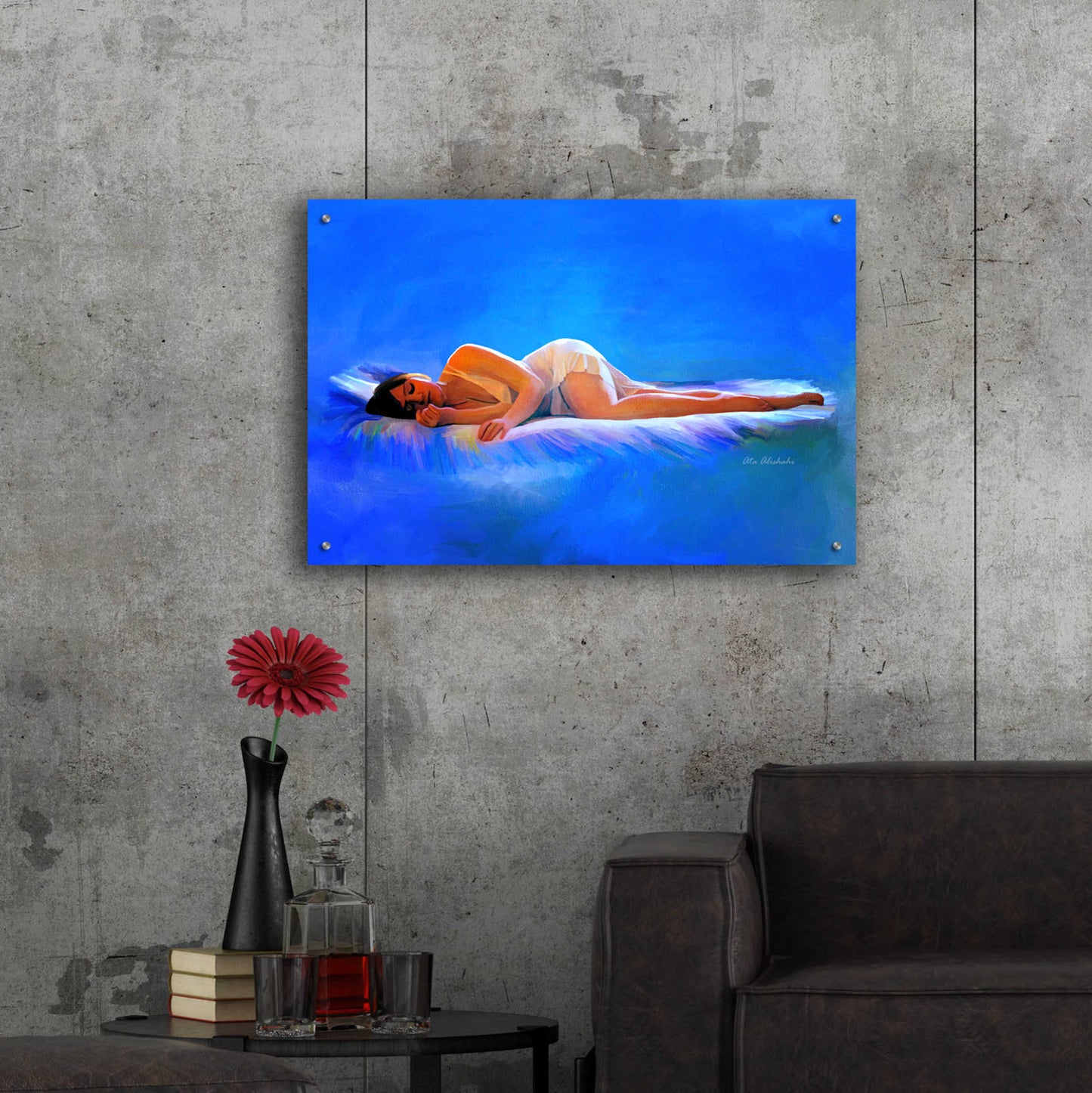 Epic Art 'In Bed' by Ata Alishahi, Acrylic Glass Wall Art,36x24