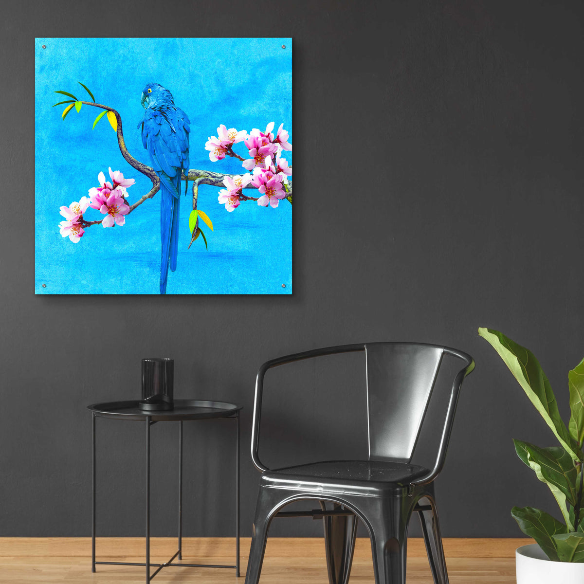 Epic Art 'Spring Bird And Flower' by Ata Alishahi, Acrylic Glass Wall Art,36x36