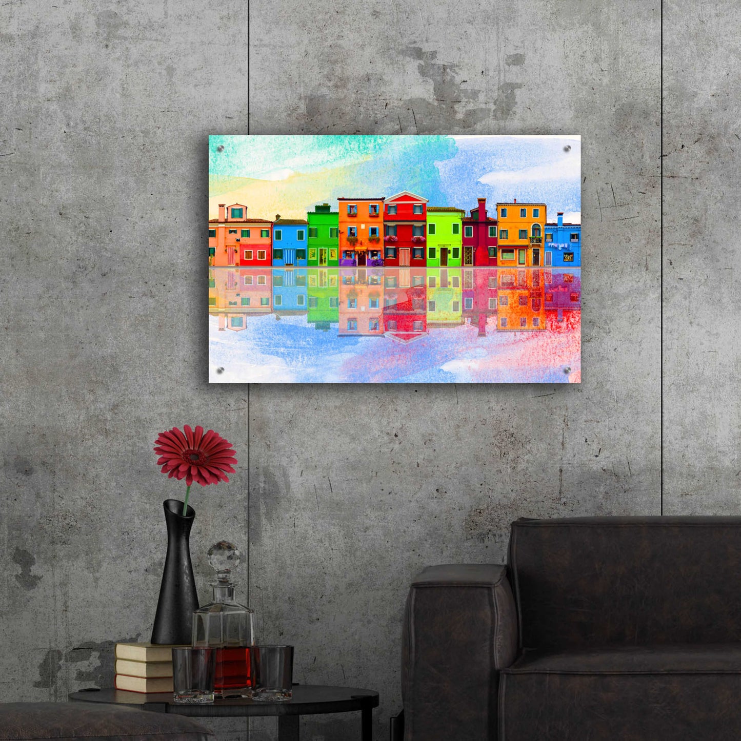 Epic Art 'Color Town 8A' by Ata Alishahi, Acrylic Glass Wall Art,36x24