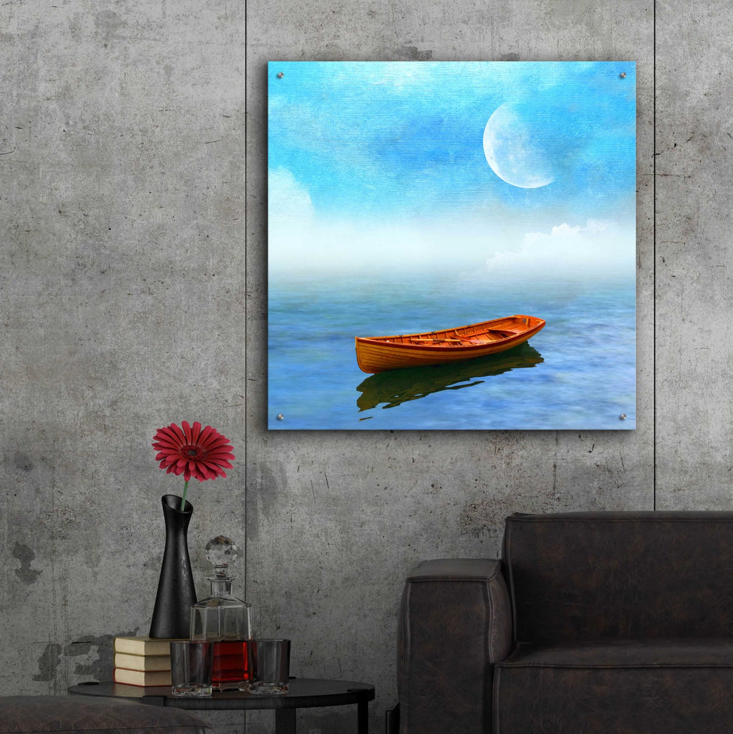 Epic Art 'Seascape Ad3' by Ata Alishahi, Acrylic Glass Wall Art,36x36