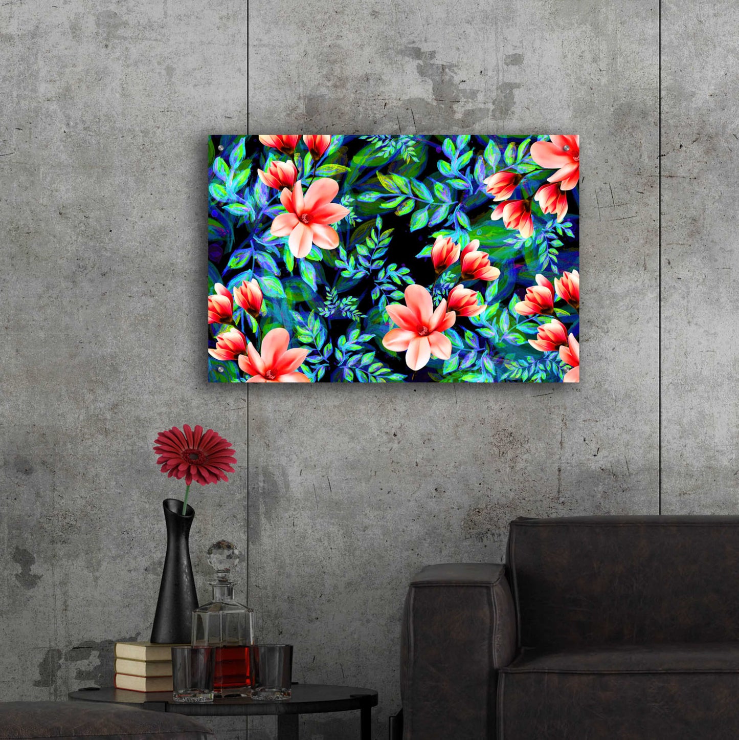 Epic Art 'My Flowers Garden' by Ata Alishahi, Acrylic Glass Wall Art,36x24