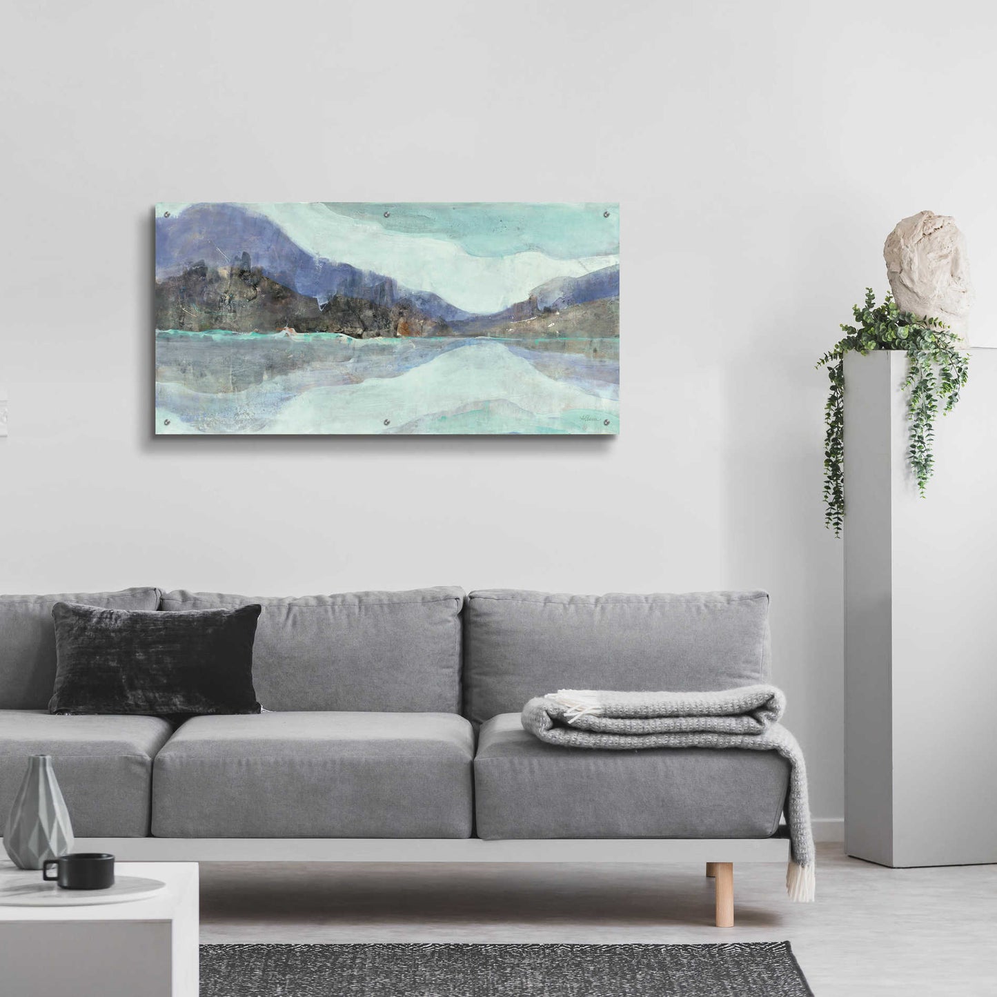 Epic Art 'Winter Landscape' by Albena Hristova, Acrylic Glass Wall Art,48x24