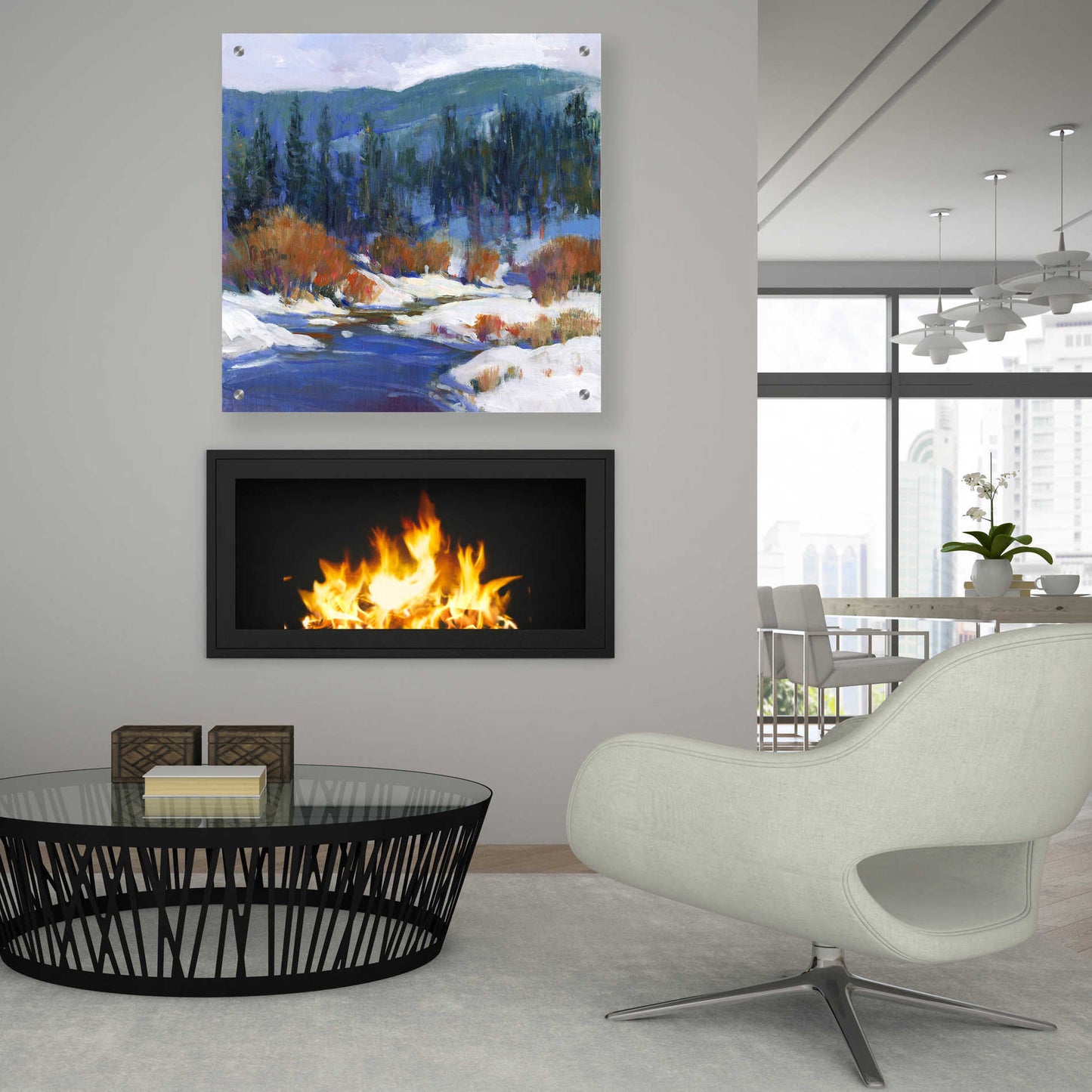 Epic Art 'Mountain Creek I' by Tim O'Toole, Acrylic Glass Wall Art,36x36