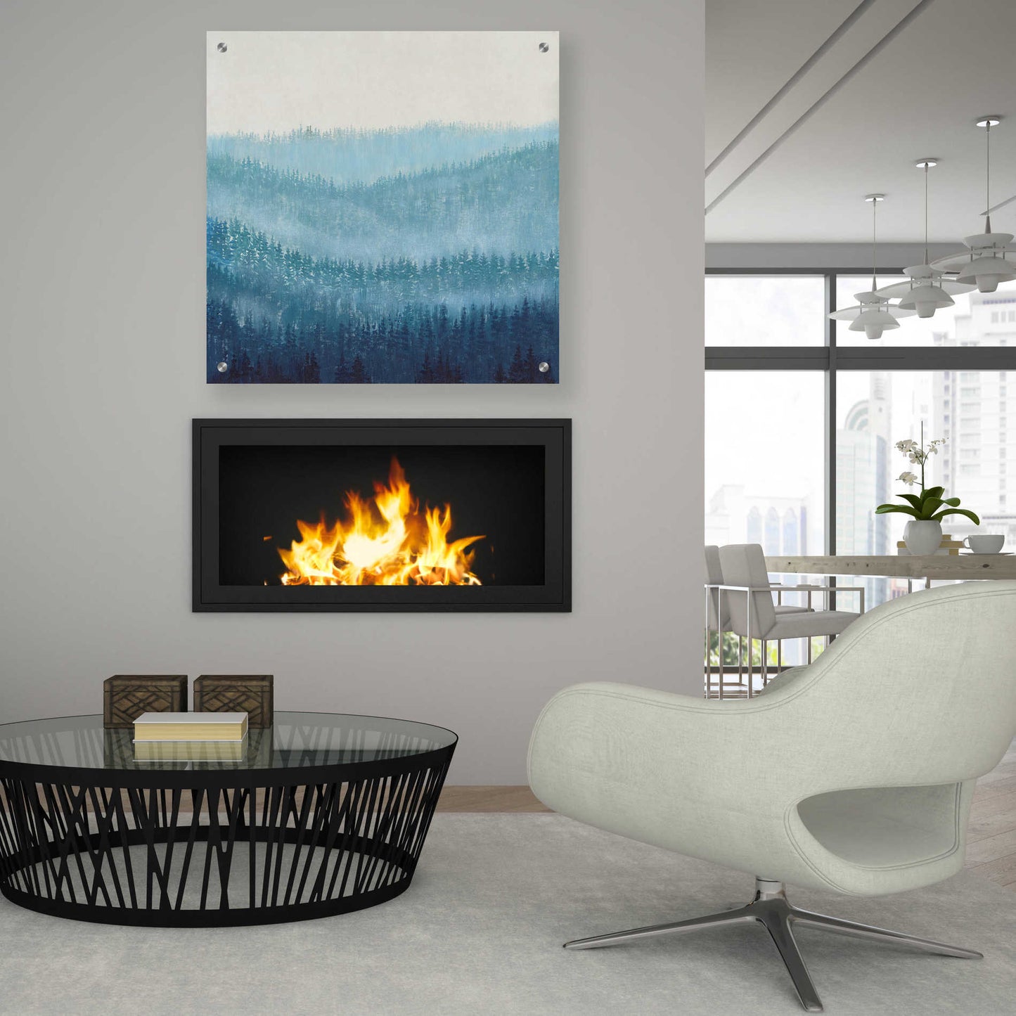 Epic Art 'Smoky Ridge I' by Tim O'Toole, Acrylic Glass Wall Art,36x36