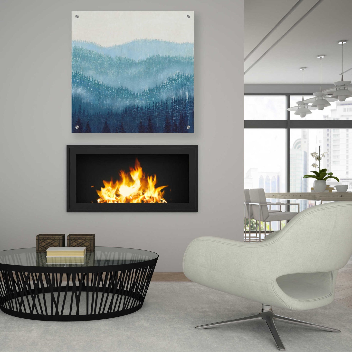 Epic Art 'Smokey Ridge II' by Tim O'Toole, Acrylic Glass Wall Art,36x36