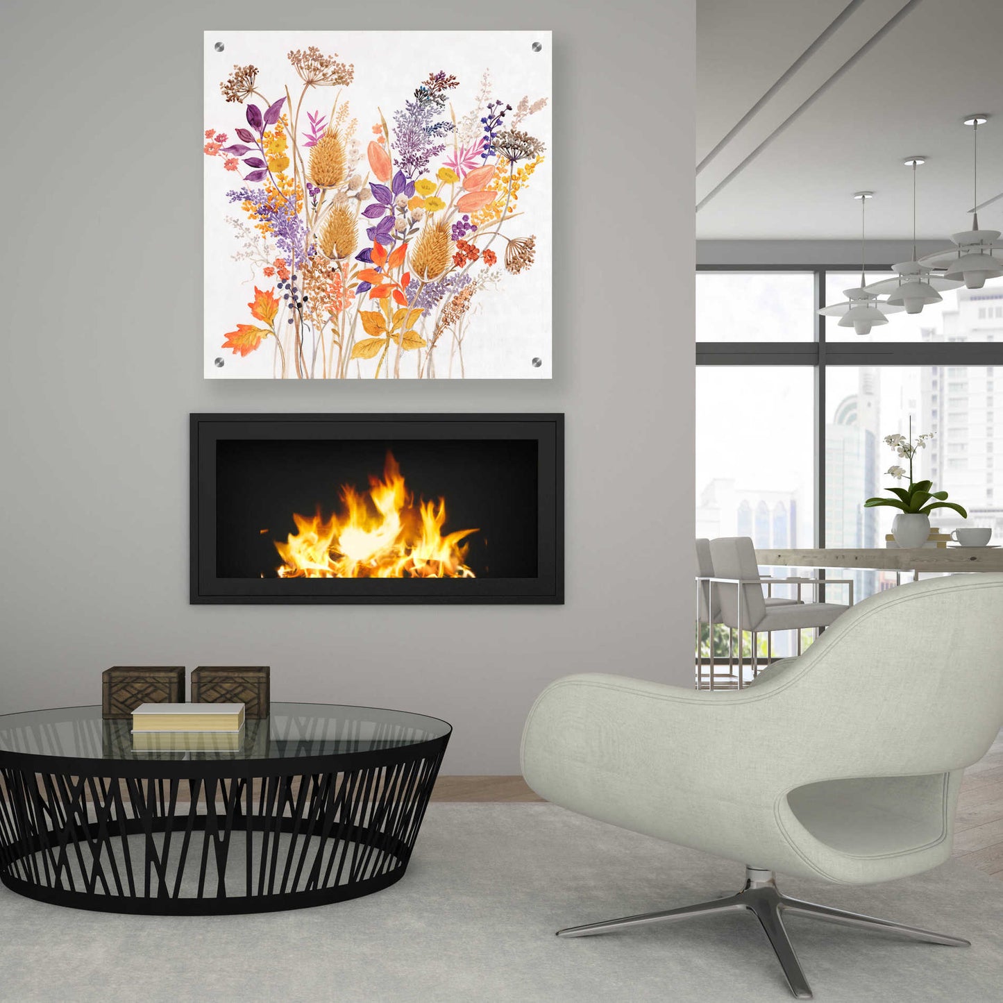 Epic Art 'Dried Arrangement II' by Tim O'Toole, Acrylic Glass Wall Art,36x36