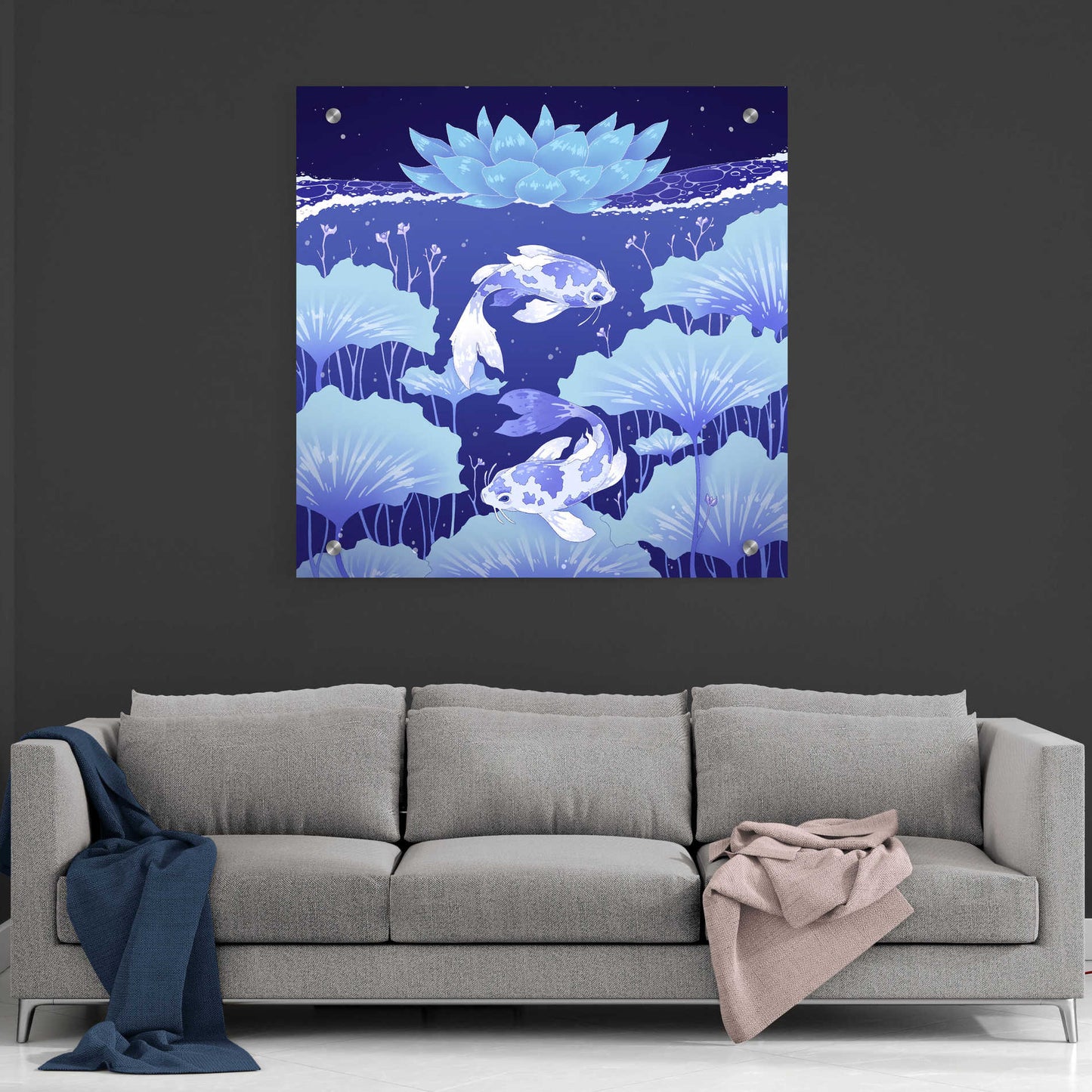 Epic Art 'Serenity Blue' by Avery Multer, Acrylic Glass Wall Art,36x36