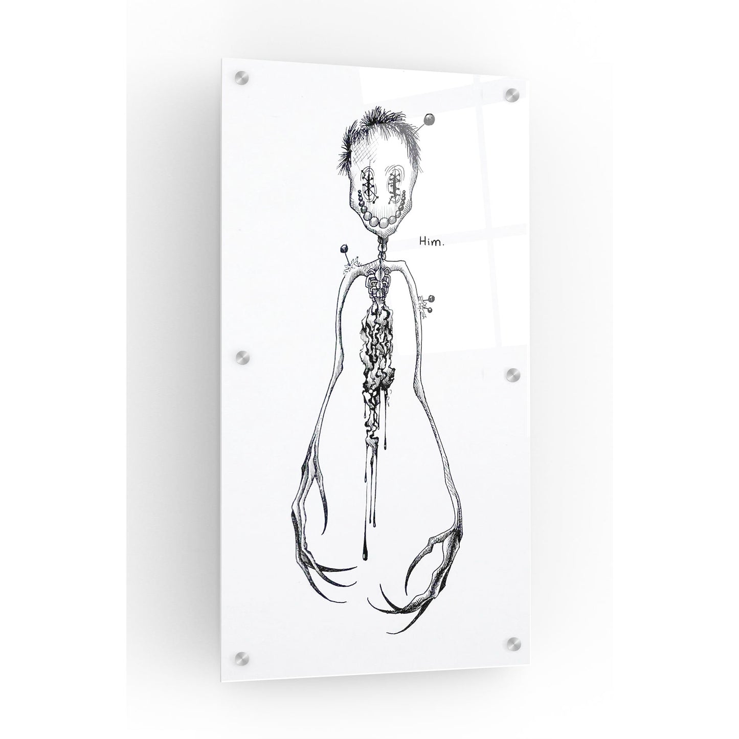 Epic Art 'Him ' by Avery Multer, Acrylic Glass Wall Art,24x48