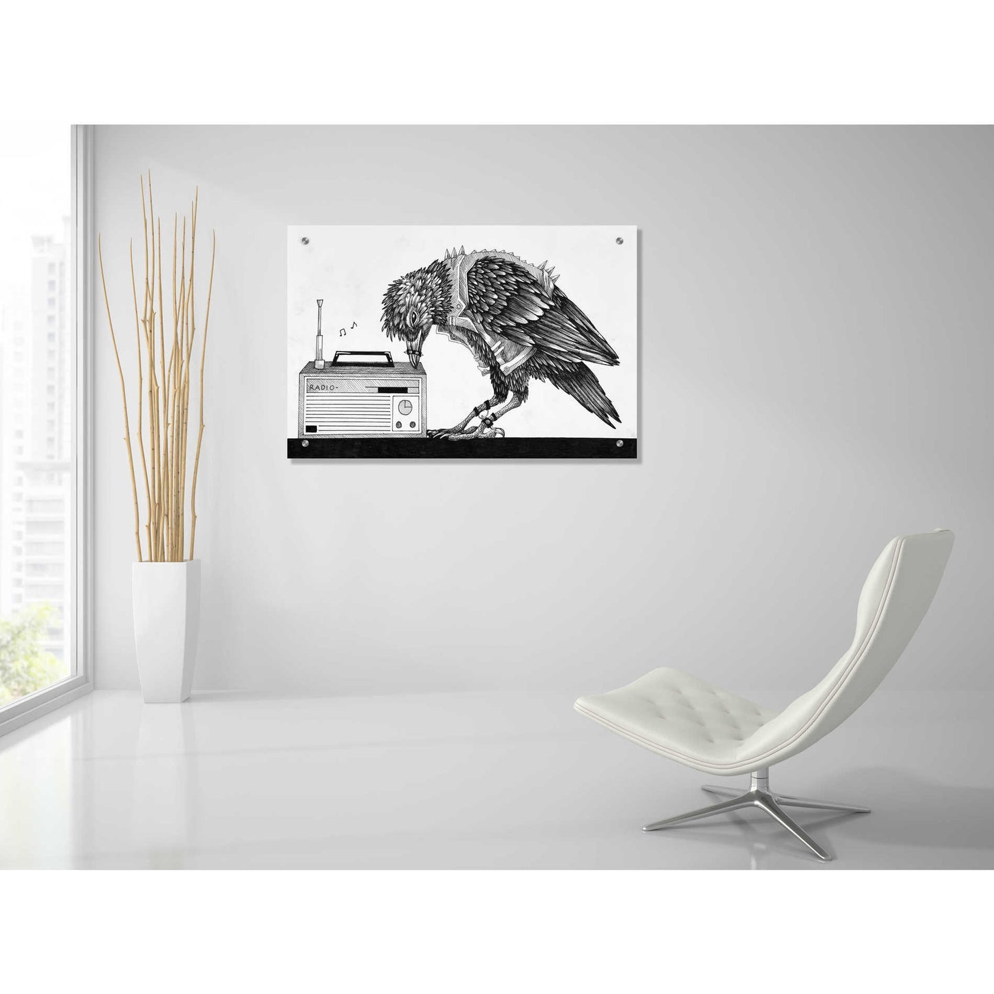 Epic Art 'Heavy Metal Crow' by Avery Multer, Acrylic Glass Wall Art,36x24