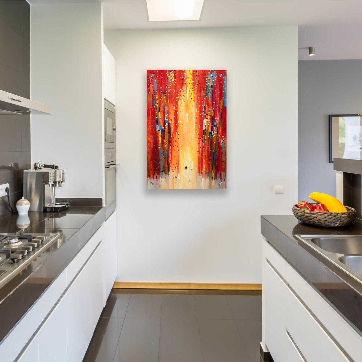 Epic Art 'Red Sky' by Ekaterina Ermilkina, Acrylic Glass Wall Art,24x36