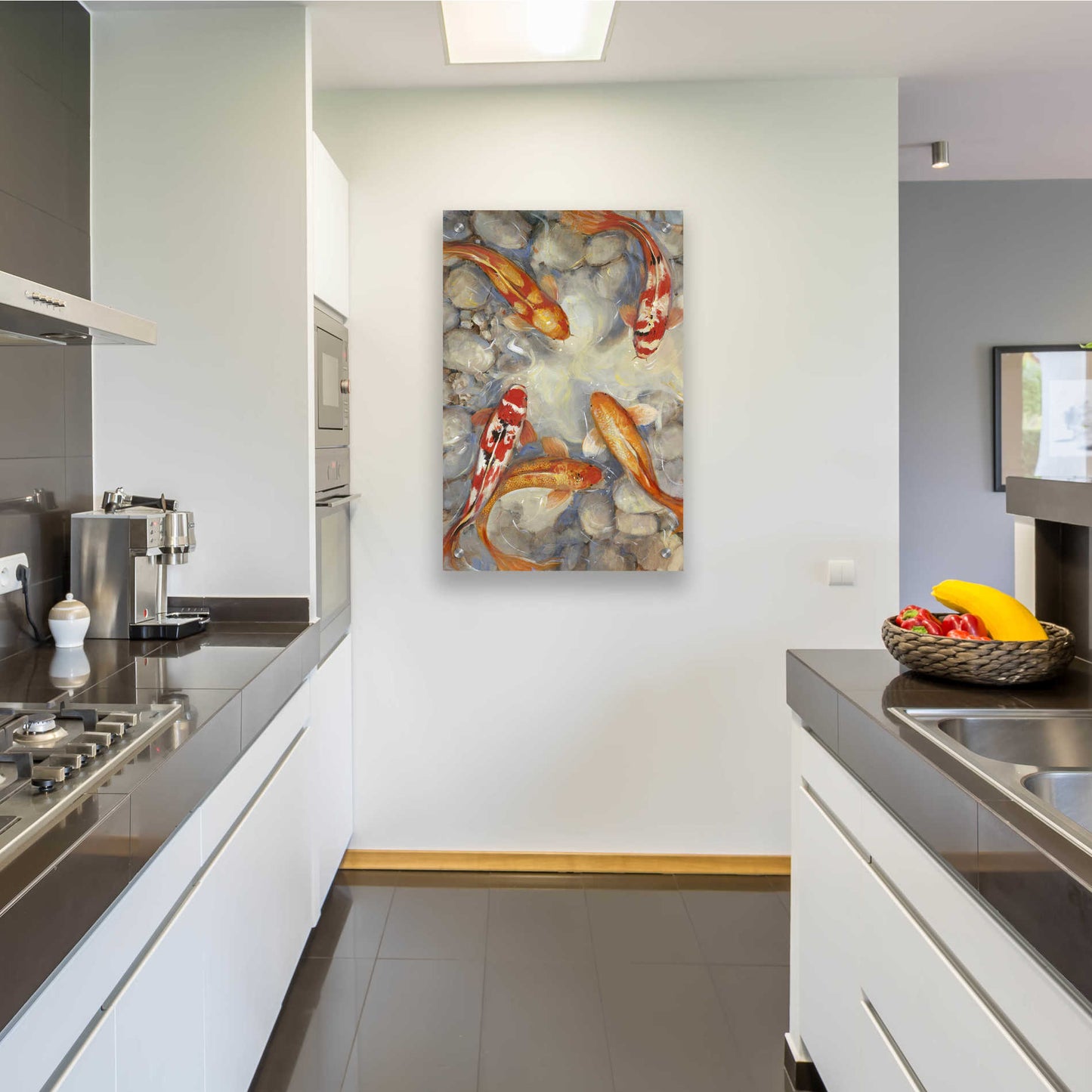 Epic Art 'Vibrant Koi I' by Tim O'Toole, Acrylic Glass Wall Art,24x36