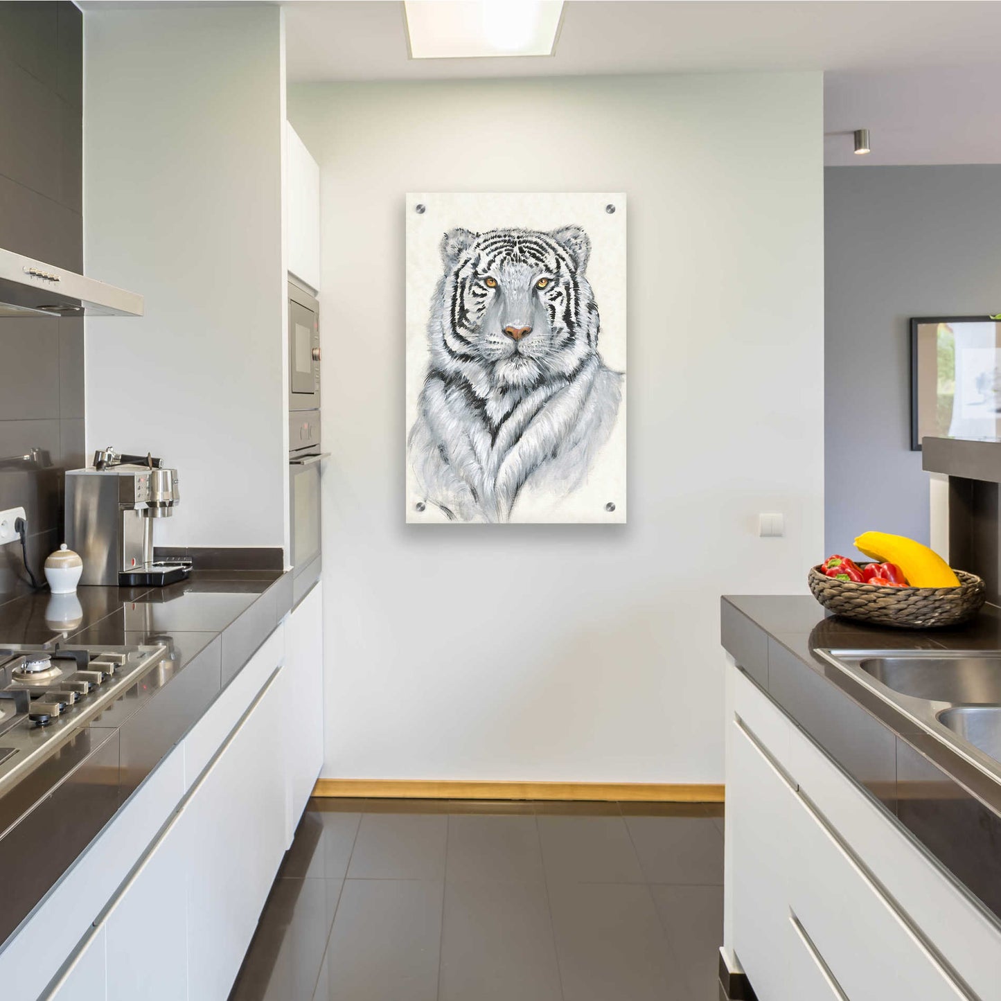Epic Art 'White Tiger I' by Tim O'Toole, Acrylic Glass Wall Art,24x36
