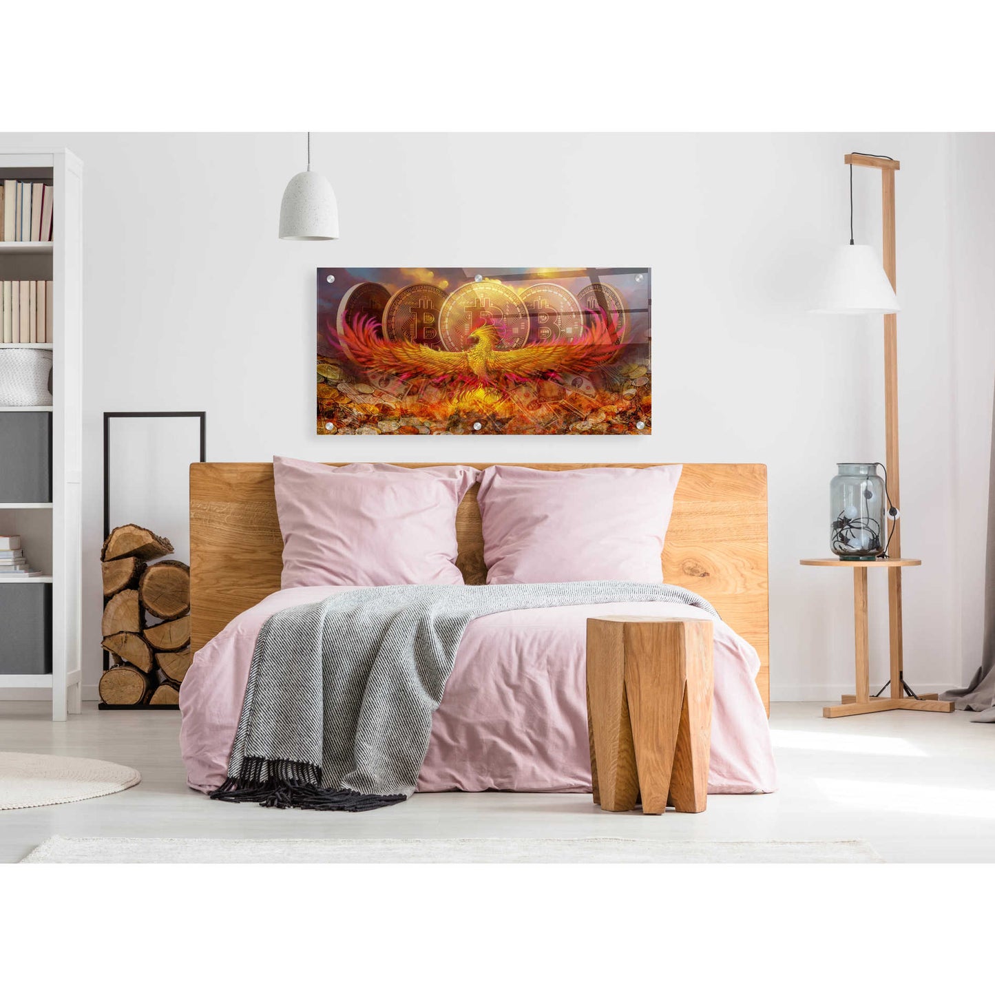 Epic Art 'Bitcoin New Age Nine' by Steve Hunziker, Acrlic Glass Wall Art,48x24