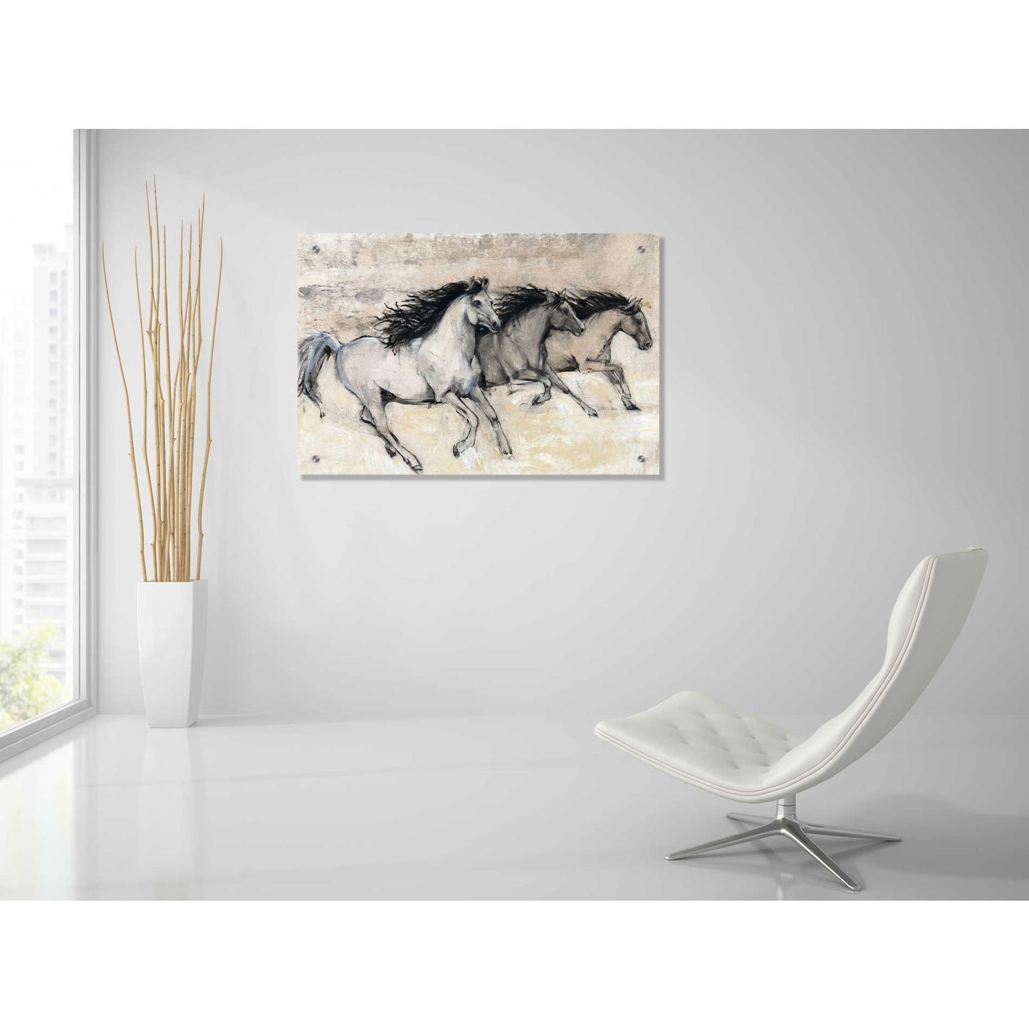 Epic Art 'Horses in Motion II' by Tim O'Toole, Acrylic Glass Wall Art,36x24