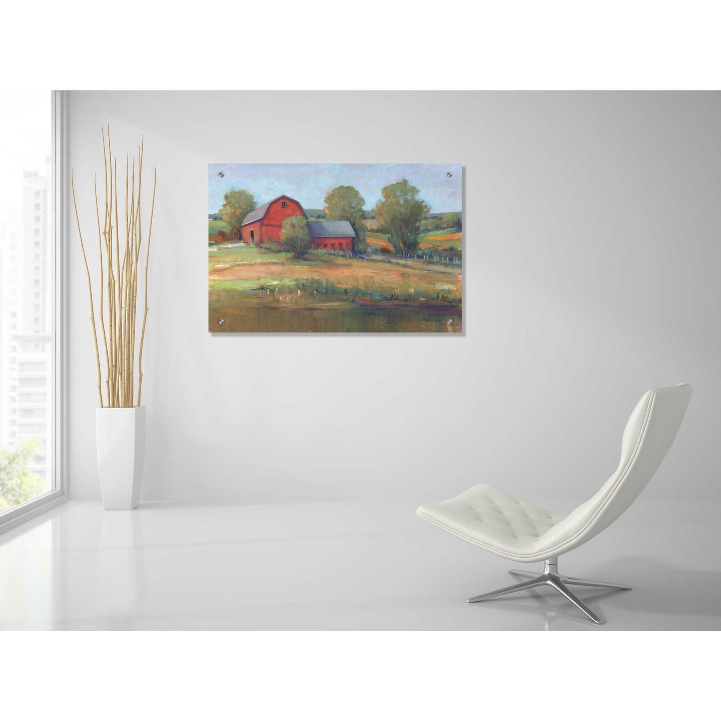Epic Art 'Country Barn I' by Tim O'Toole, Acrylic Glass Wall Art,36x24