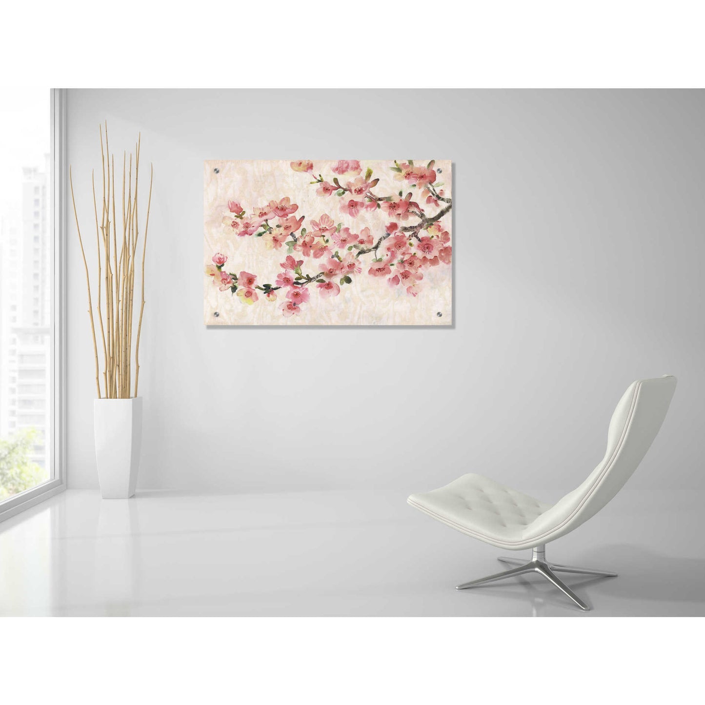 Epic Art 'Cherry Blossom Composition I' by Tim O'Toole, Acrylic Glass Wall Art,36x24