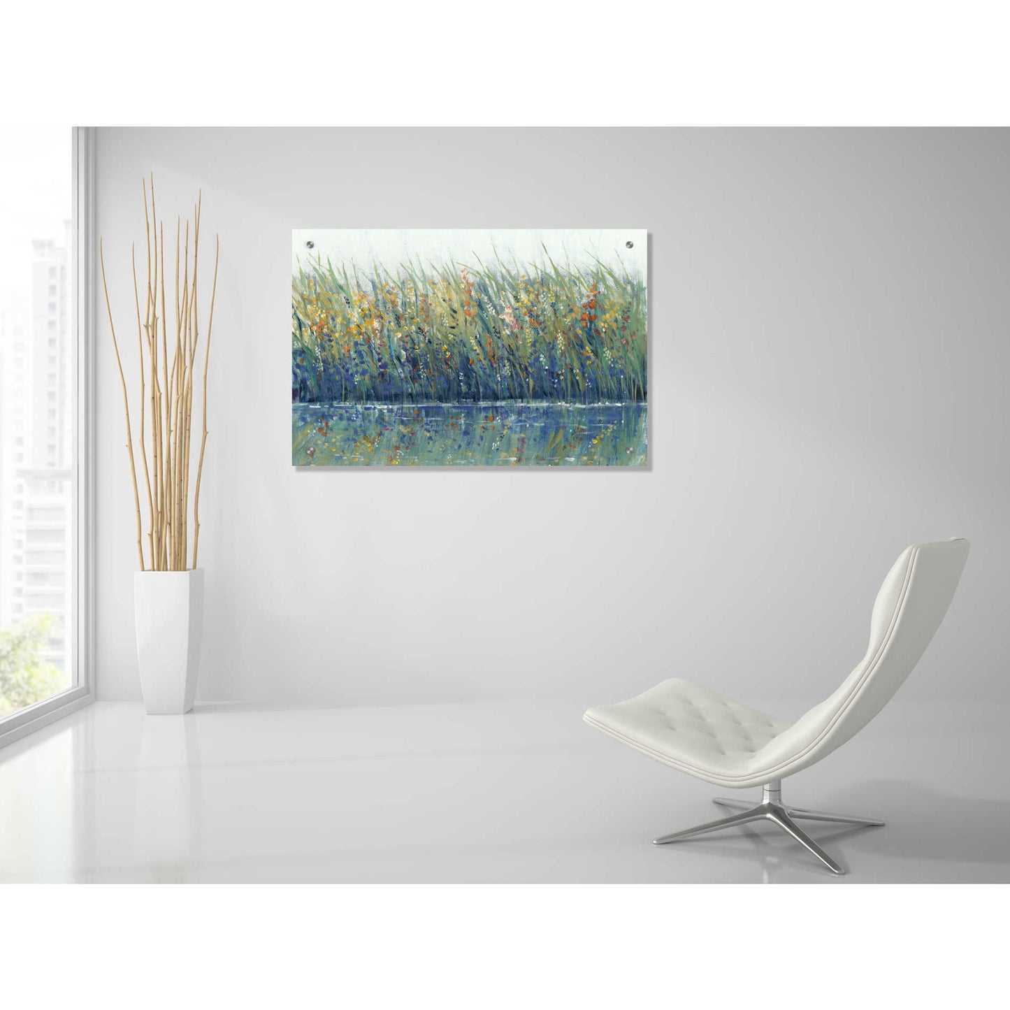 Epic Art 'Wildflower Reflection I' by Tim O'Toole, Acrylic Glass Wall Art,36x24