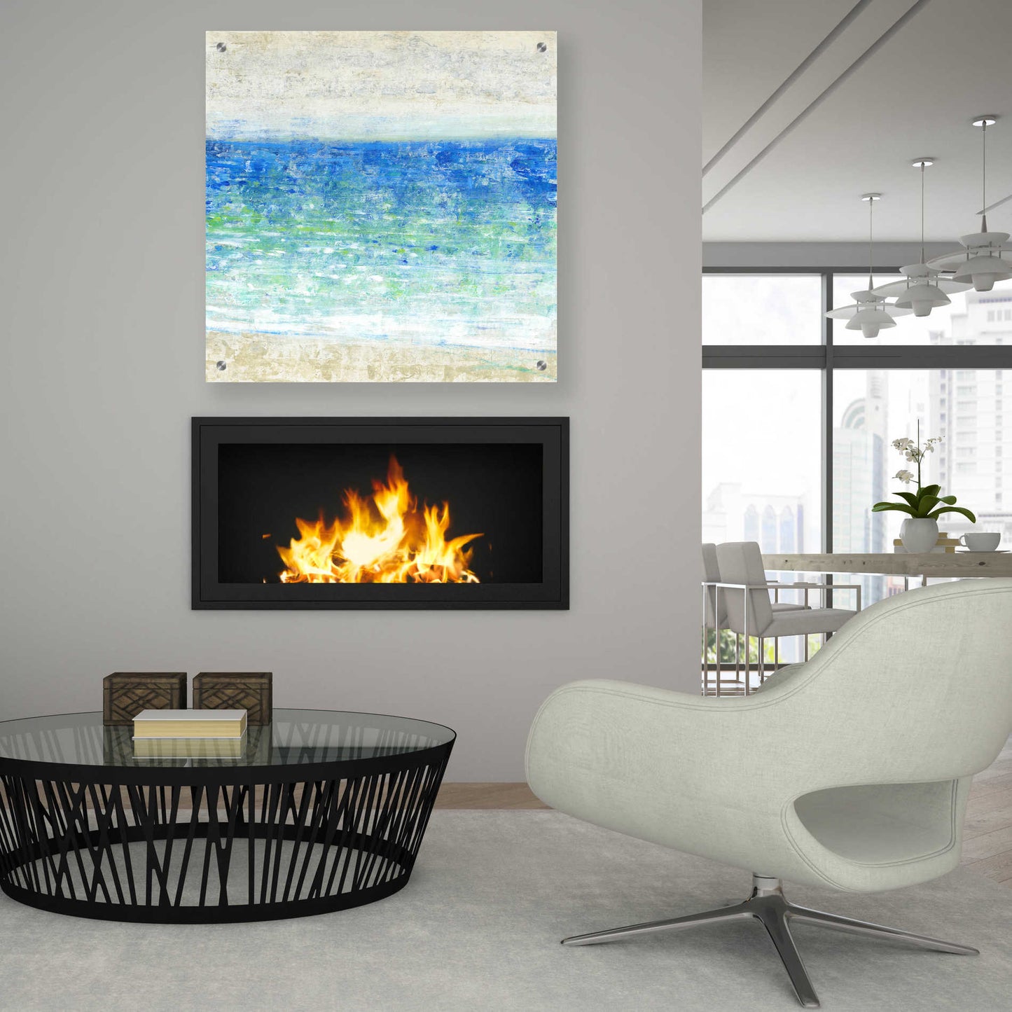 Epic Art 'Ocean Impressions II' by Tim O'Toole, Acrylic Glass Wall Art,36x36