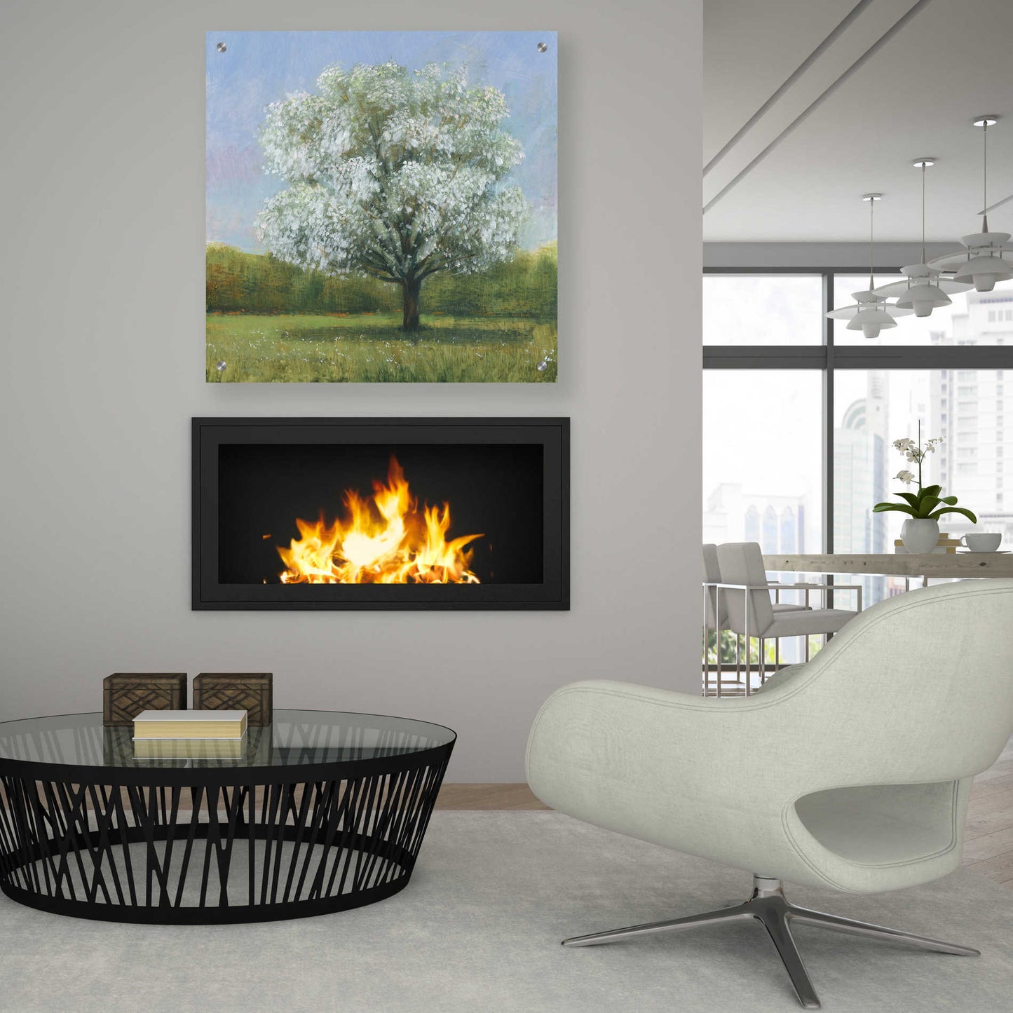 Epic Art 'Spring Blossom Tree II' by Tim O'Toole, Acrylic Glass Wall Art,36x36