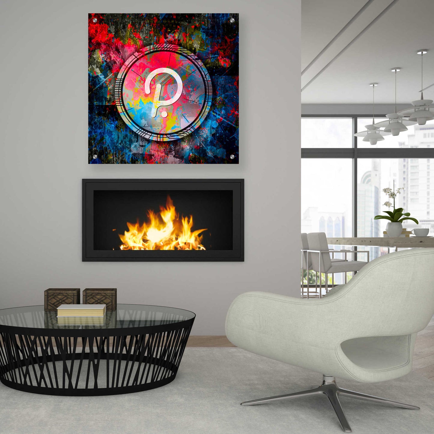 Epic Art 'DOT Polkadot Crypto Coin,' Acrylic Glass Wall Art,36x36