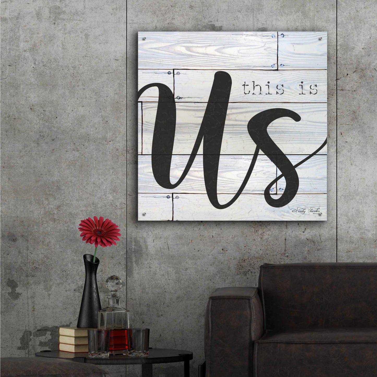 Epic Art 'This is Us' by Cindy Jacobs, Acrylic Glass Wall Art,36x36