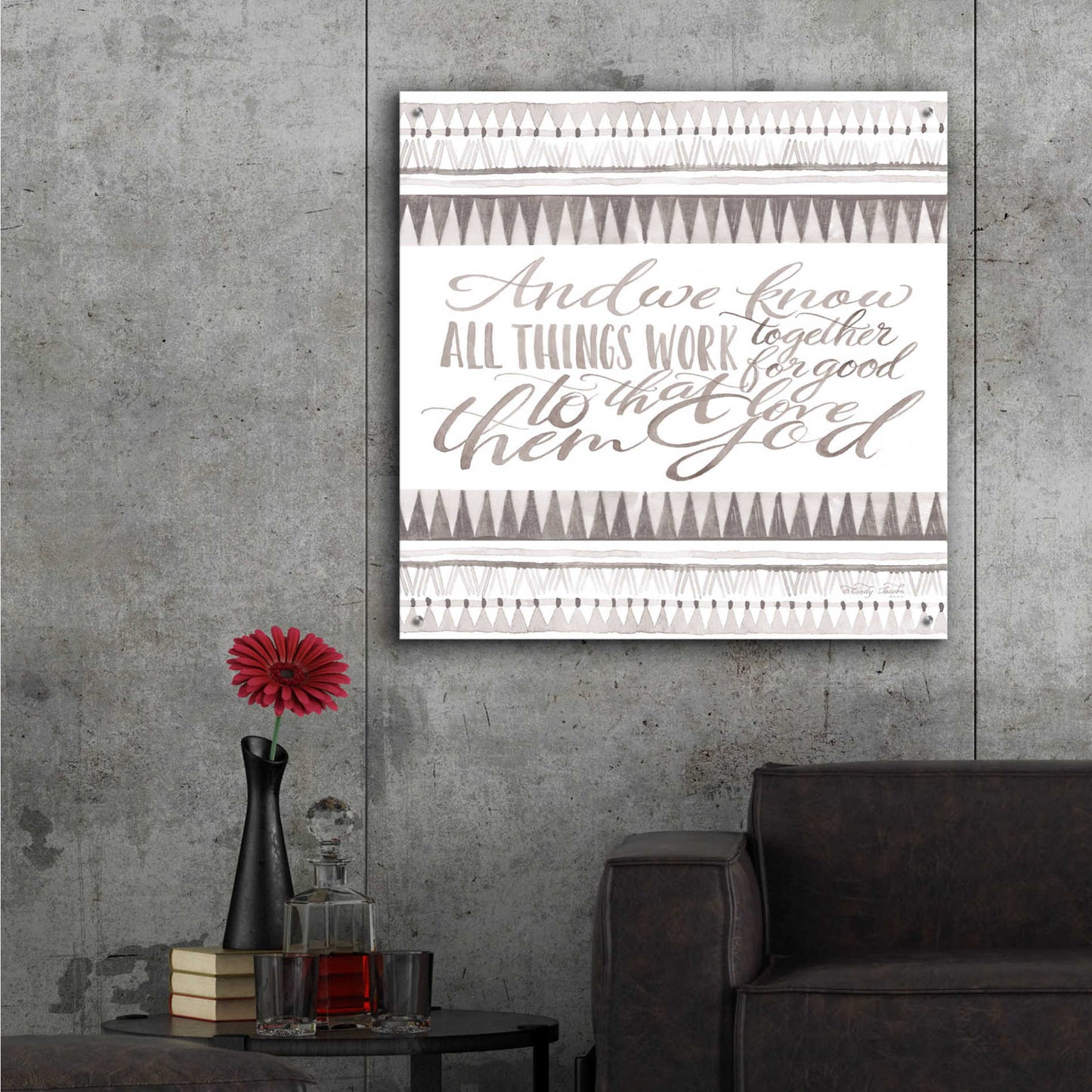 Epic Art 'All Things Work Together' by Cindy Jacobs, Acrylic Glass Wall Art,36x36