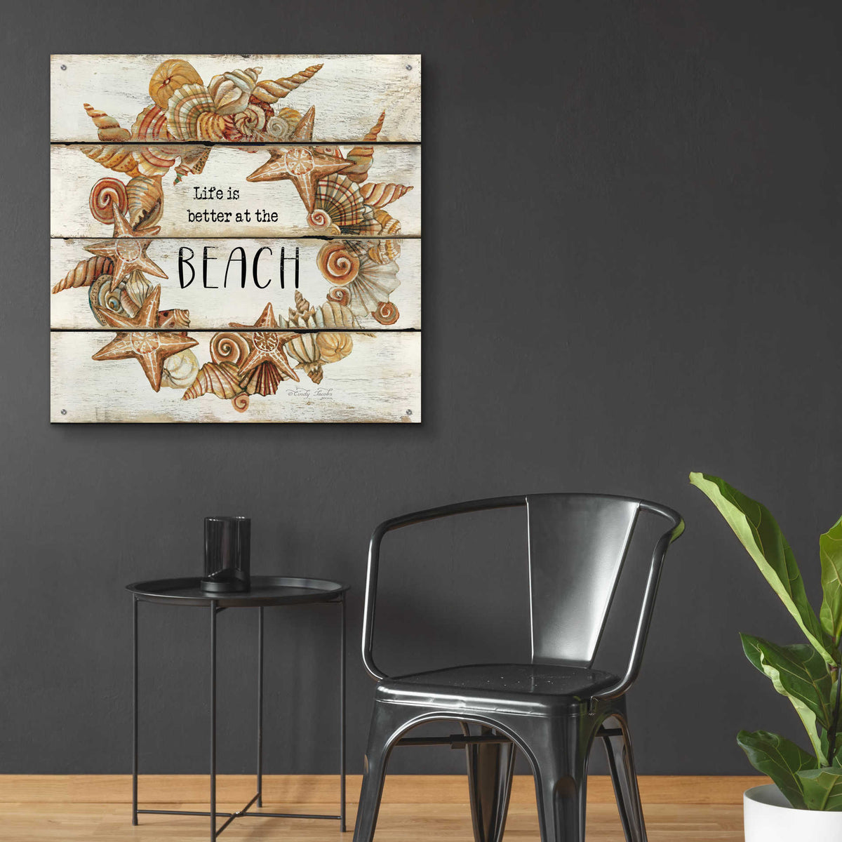 Epic Art 'Life is Better at the Beach' by Cindy Jacobs, Acrylic Glass Wall Art,36x36