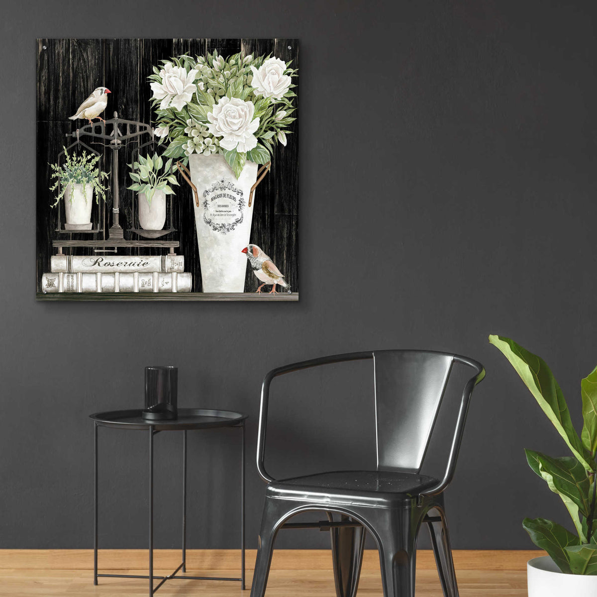 Epic Art 'Roses and Scales' by Cindy Jacobs, Acrylic Glass Wall Art,36x36