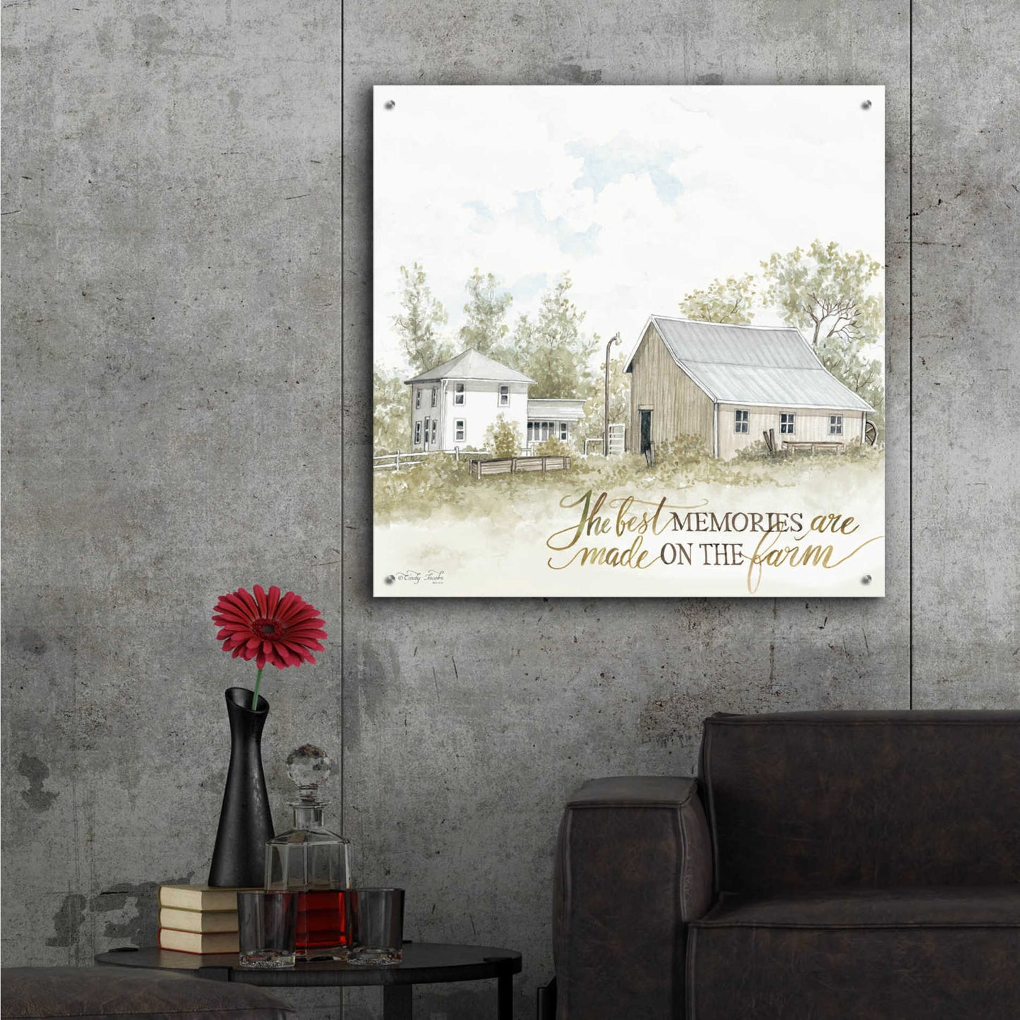 Epic Art 'The Best Memories' by Cindy Jacobs, Acrylic Glass Wall Art,36x36