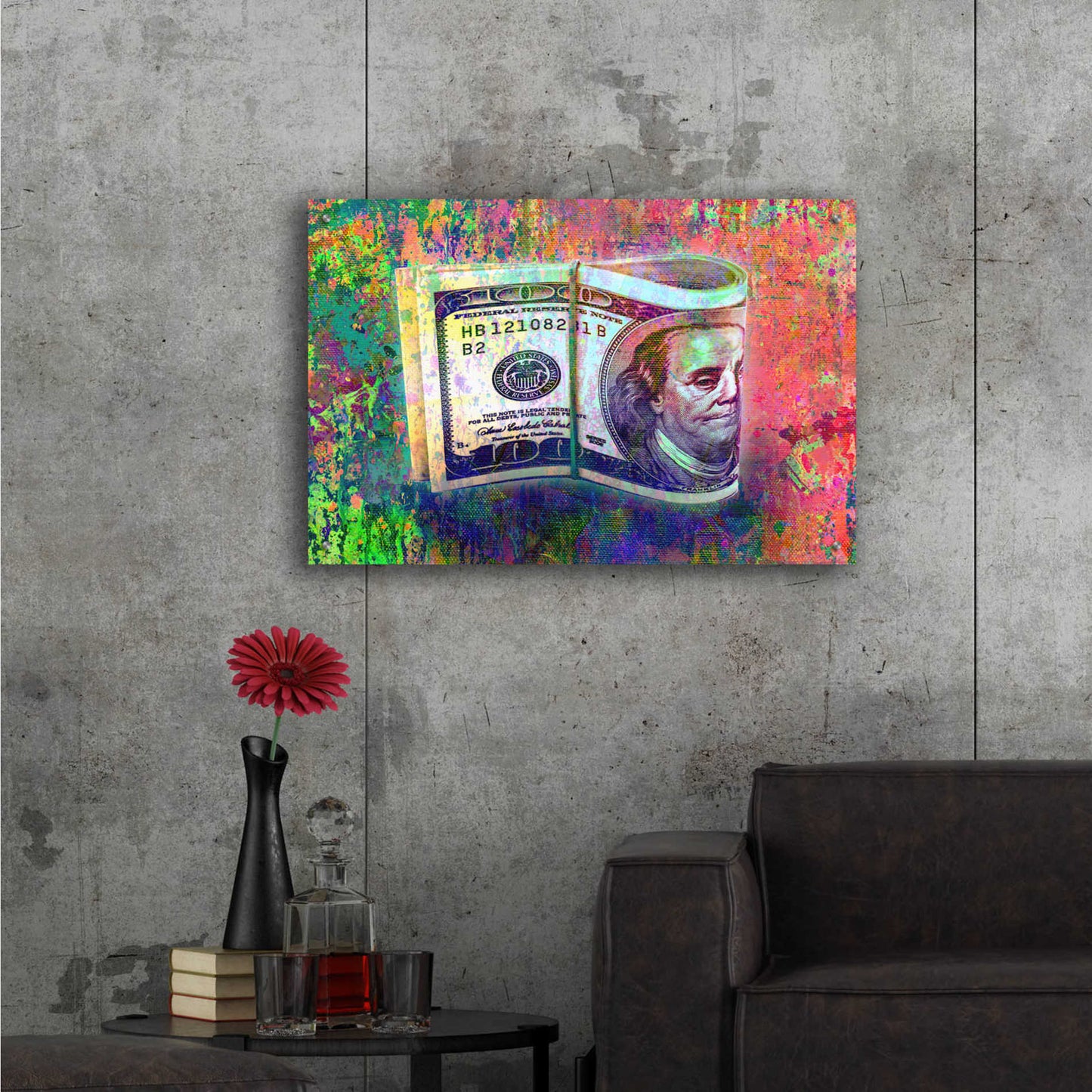 Epic Art 'Fat Stacks,' Acrylic Glass Wall Art,36x24