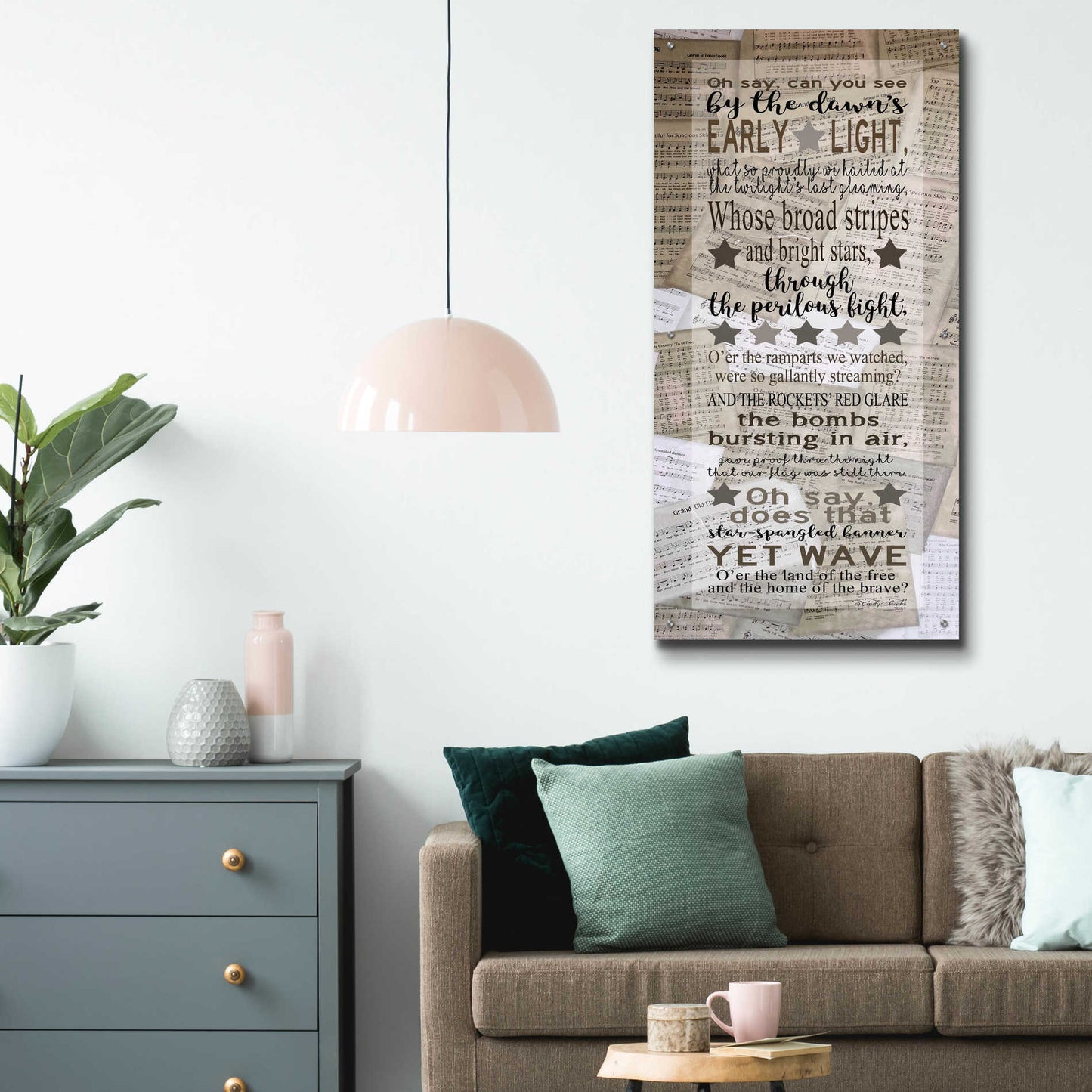 Epic Art 'Oh Say Can You See' by Cindy Jacobs, Acrylic Glass Wall Art,24x48