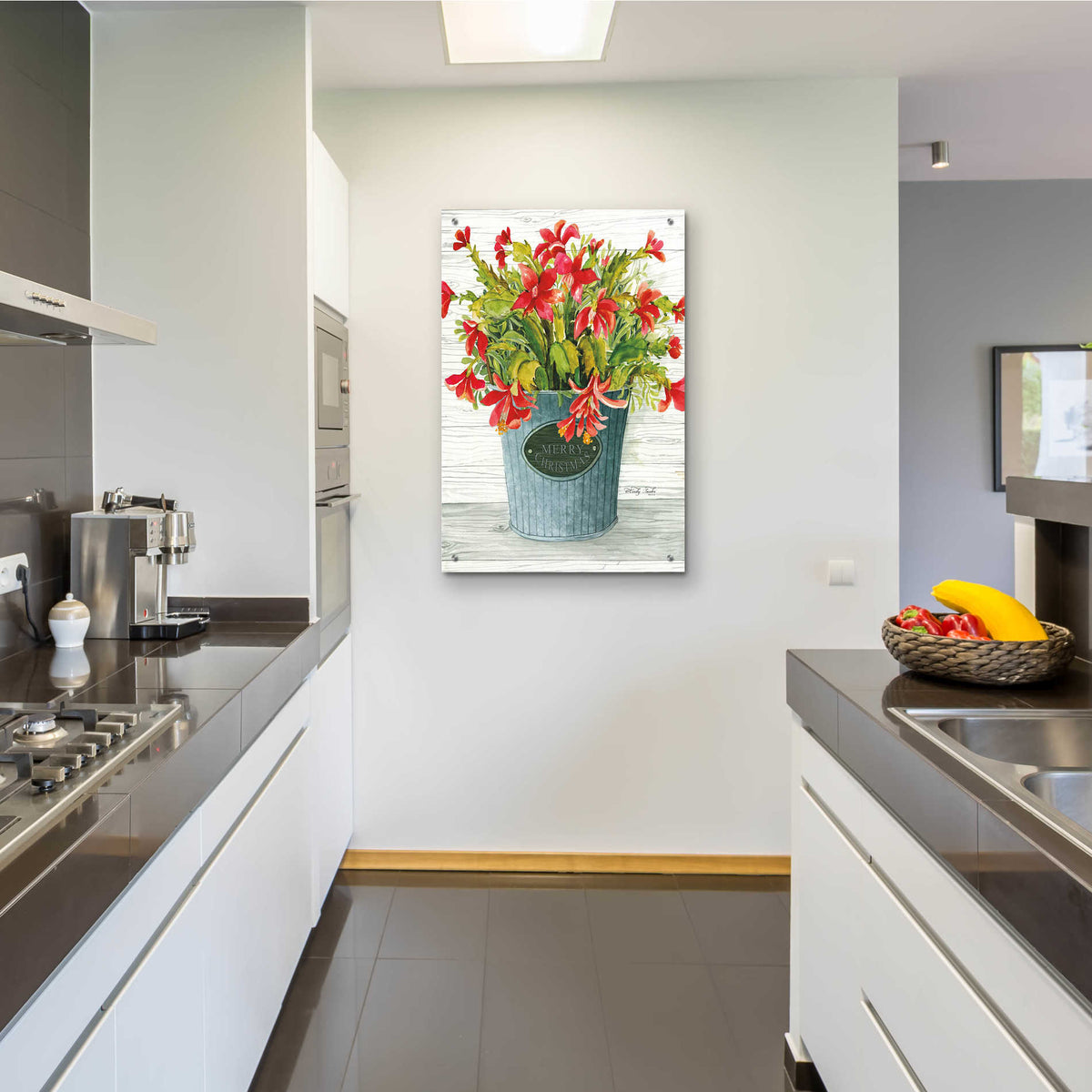 Epic Art 'Merry Christmas Pot' by Cindy Jacobs, Acrylic Glass Wall Art,24x36