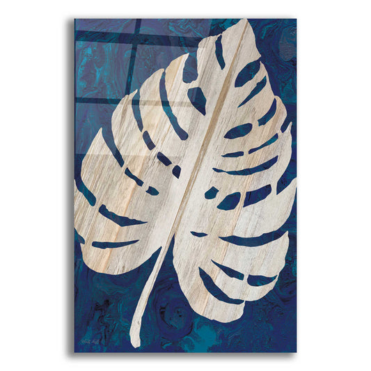 Epic Art 'Monstera Navy' by Cindy Jacobs, Acrylic Glass Wall Art