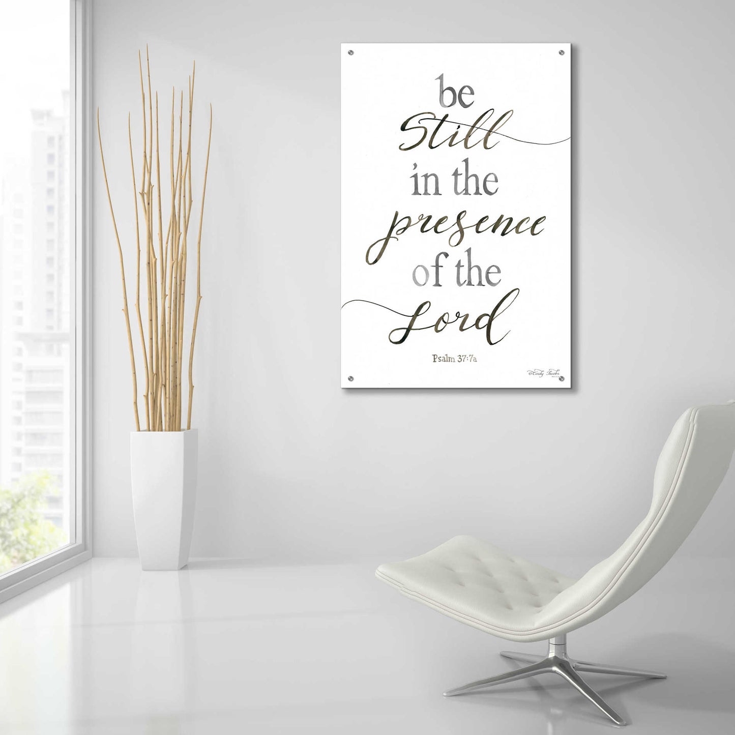 Epic Art 'Be Still in the Presence of the Lord' by Cindy Jacobs, Acrylic Glass Wall Art,24x36