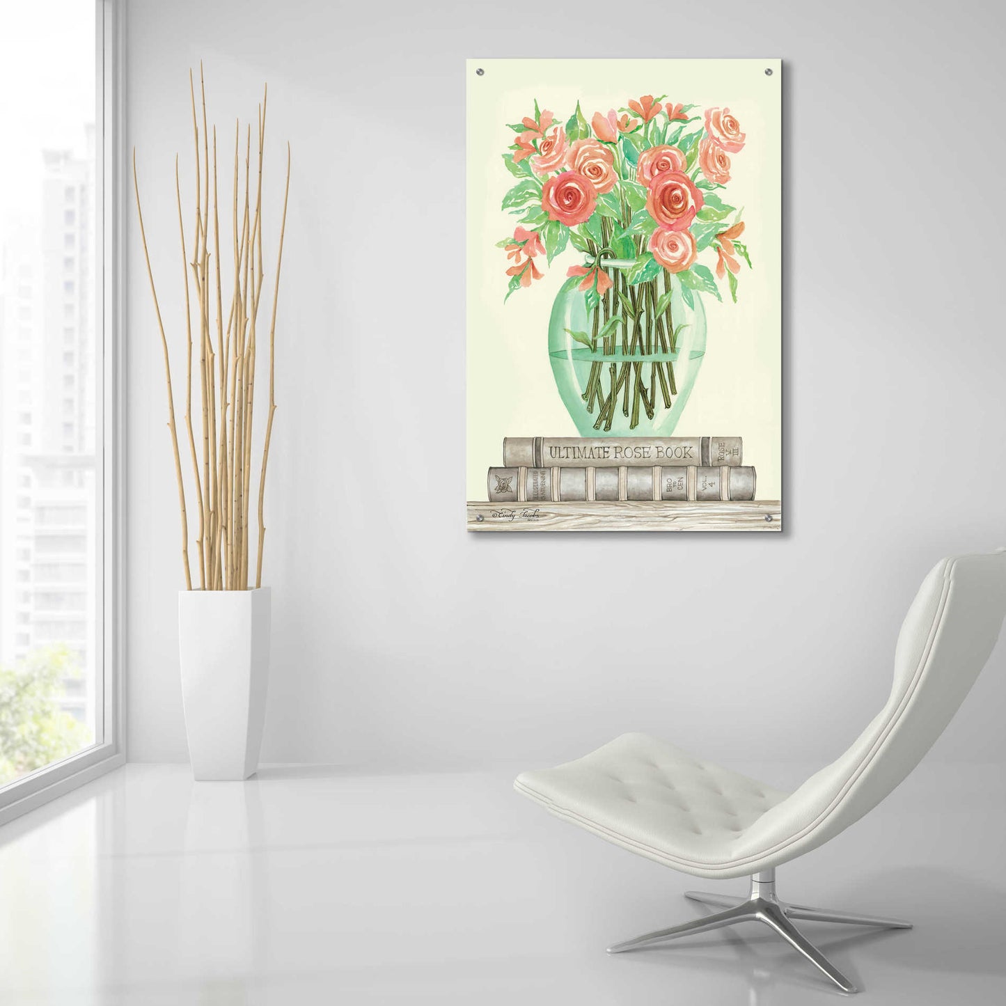 Epic Art 'Book Bouquet IV' by Cindy Jacobs, Acrylic Glass Wall Art,24x36