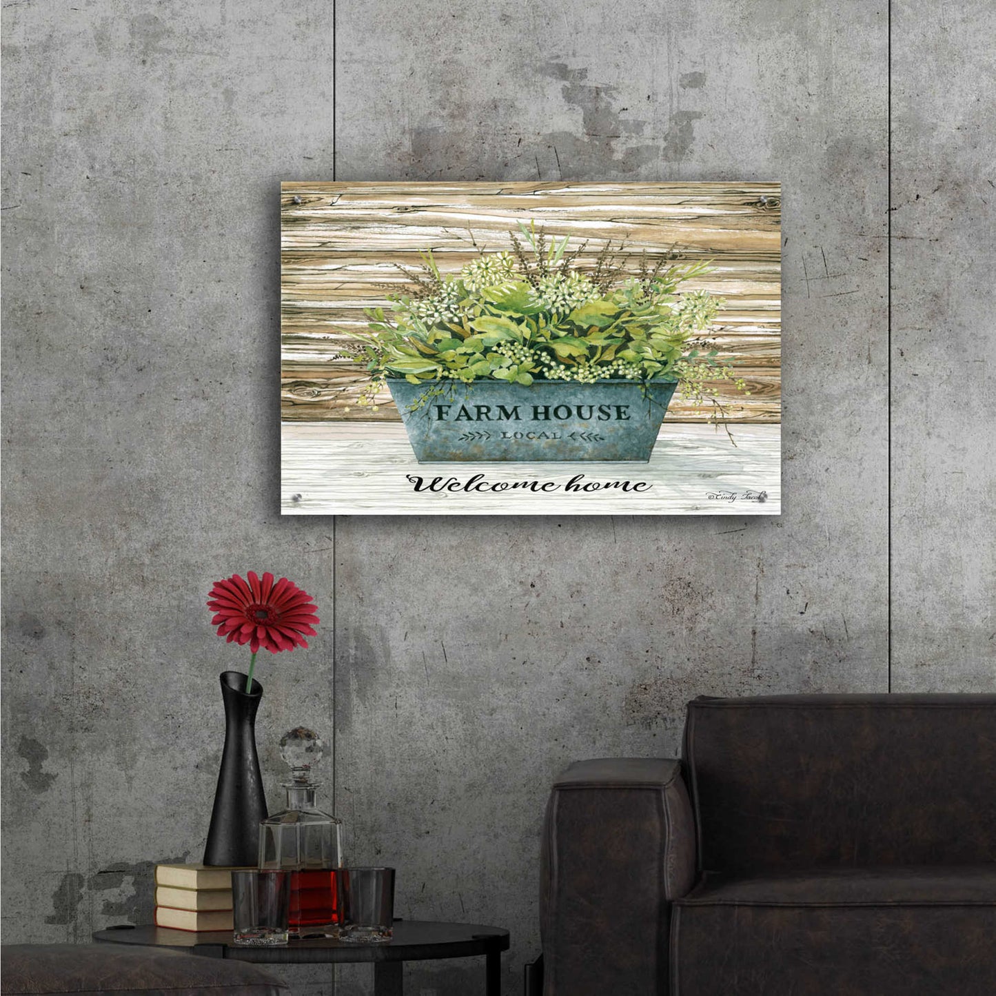 Epic Art 'Welcome Home' by Cindy Jacobs, Acrylic Glass Wall Art,36x24