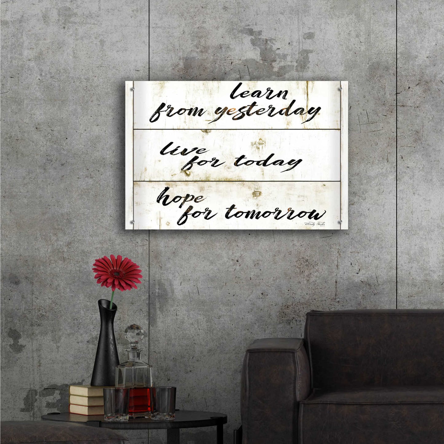 Epic Art 'Live for Today' by Cindy Jacobs, Acrylic Glass Wall Art,36x24