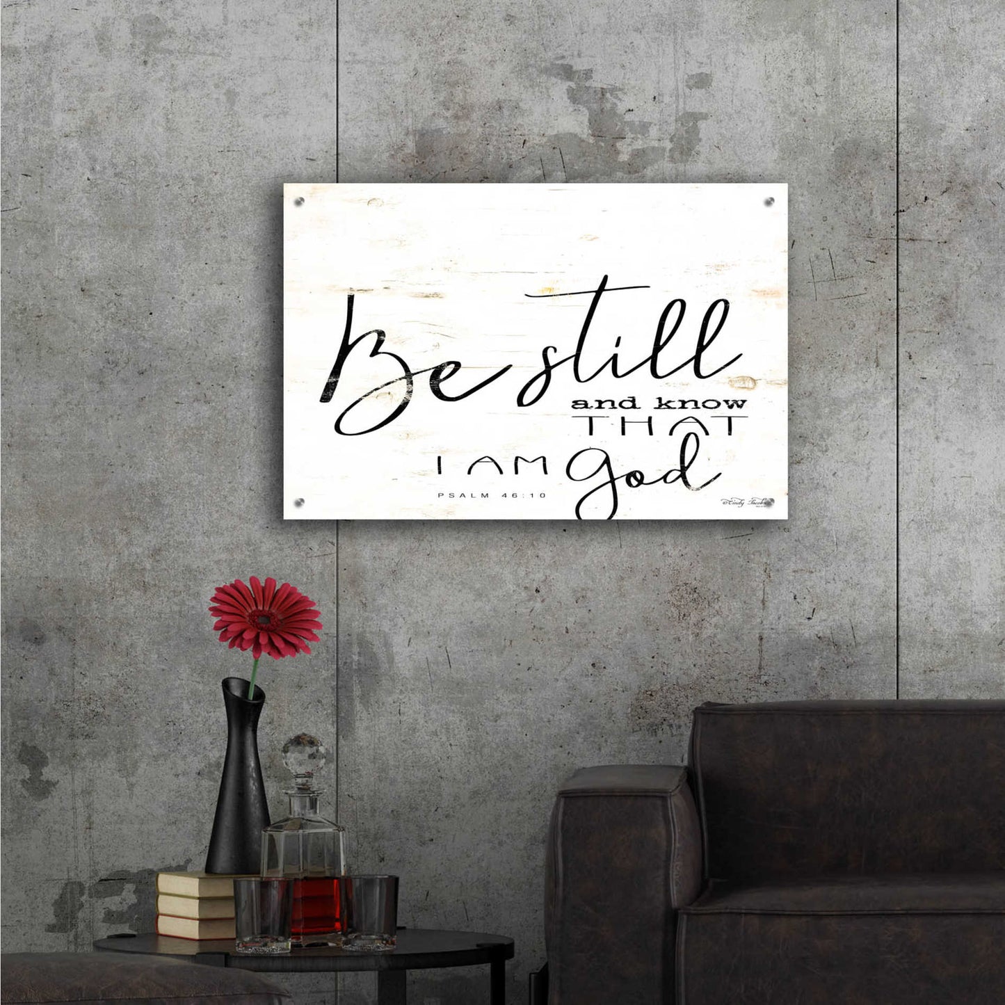 Epic Art 'Be Still and Know That I Am God' by Cindy Jacobs, Acrylic Glass Wall Art,36x24