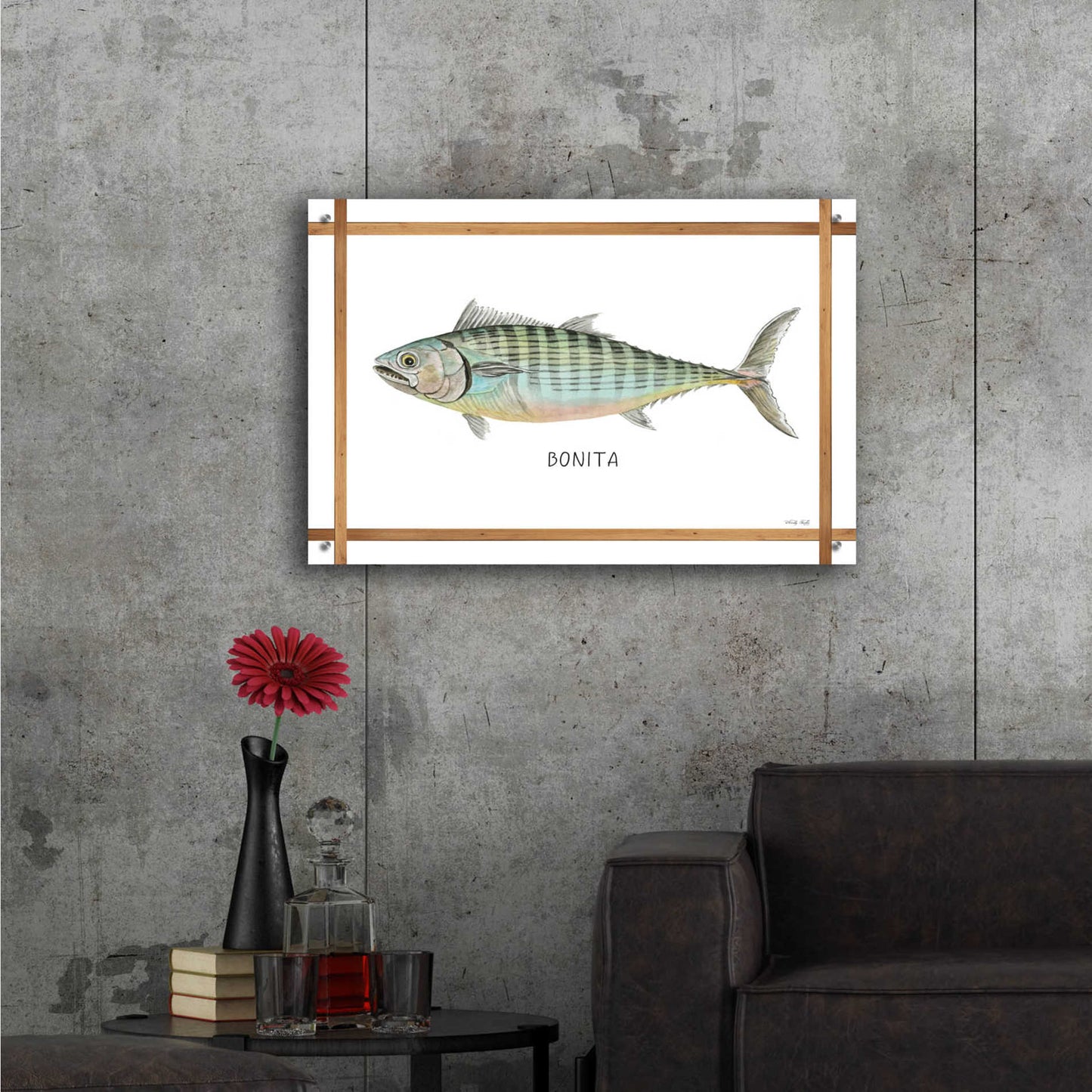 Epic Art 'Bonita on White' by Cindy Jacobs, Acrylic Glass Wall Art,36x24