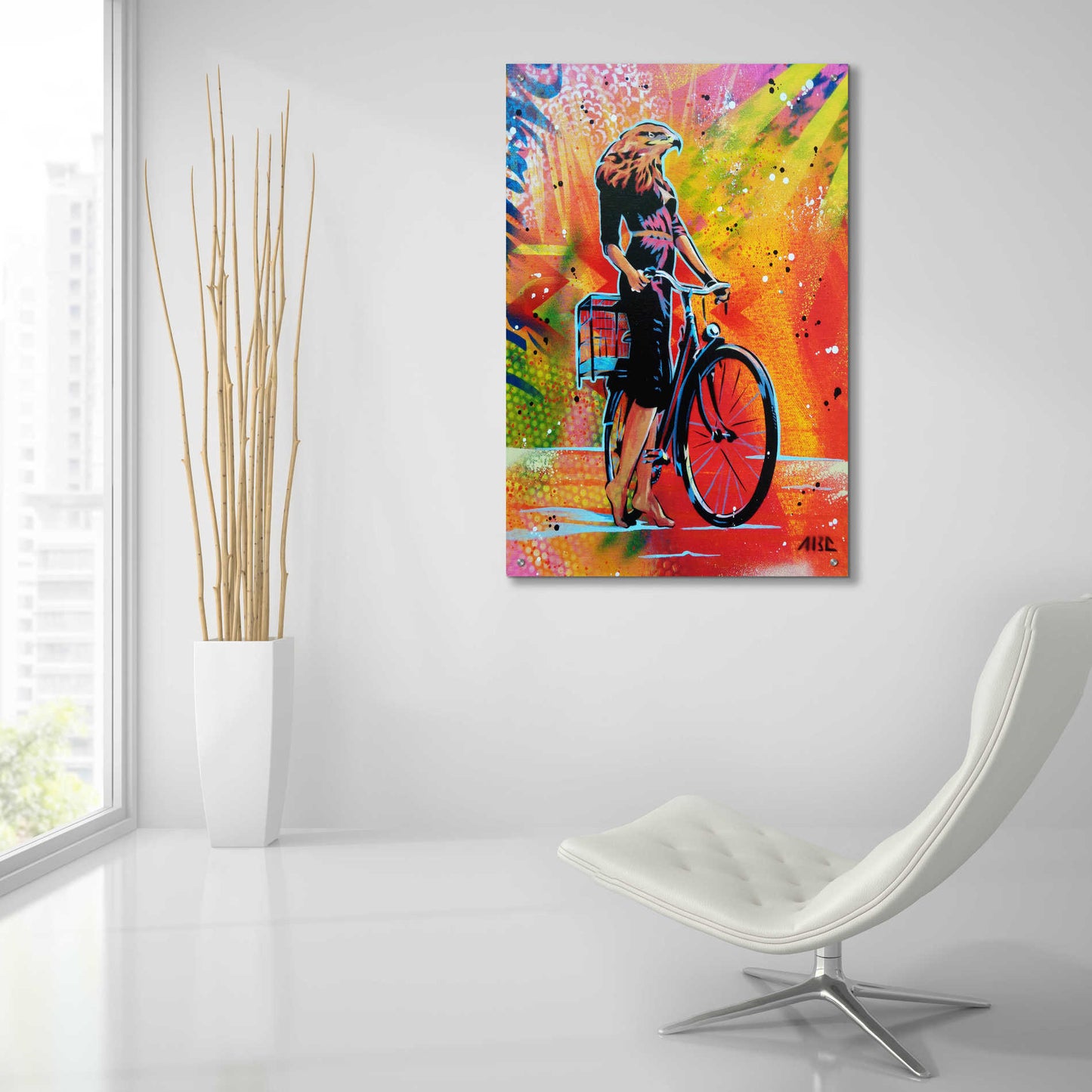 Epic Art 'Cycle Soaring' by AbcArtAttack, Acrylic Glass Wall Art,24x36
