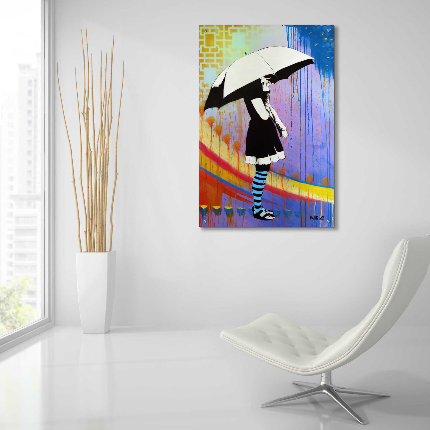 Epic Art 'Waiting for the Rain' by AbcArtAttack, Acrylic Glass Wall Art,24x36