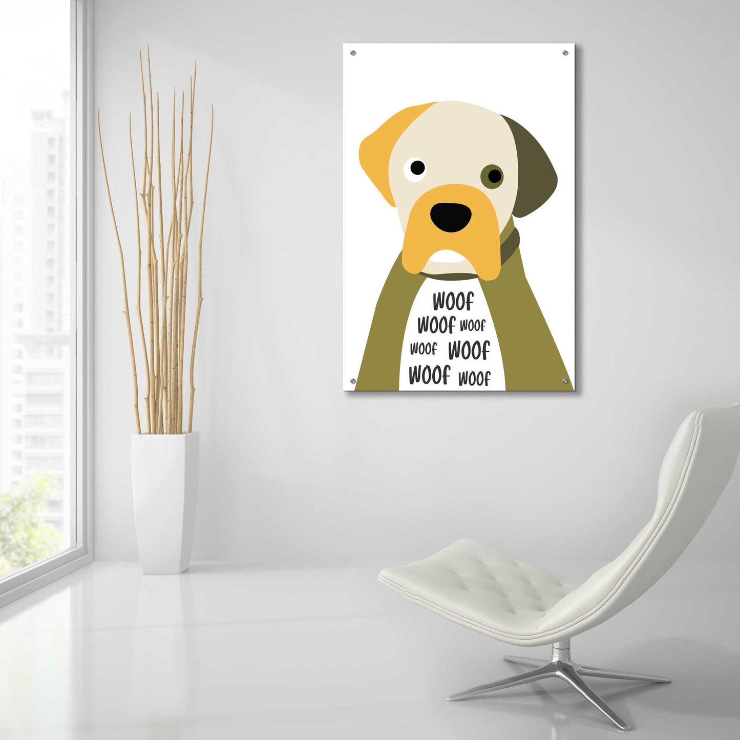 Epic Art 'Woof' by Ayse, Acrylic Glass Wall Art,24x36