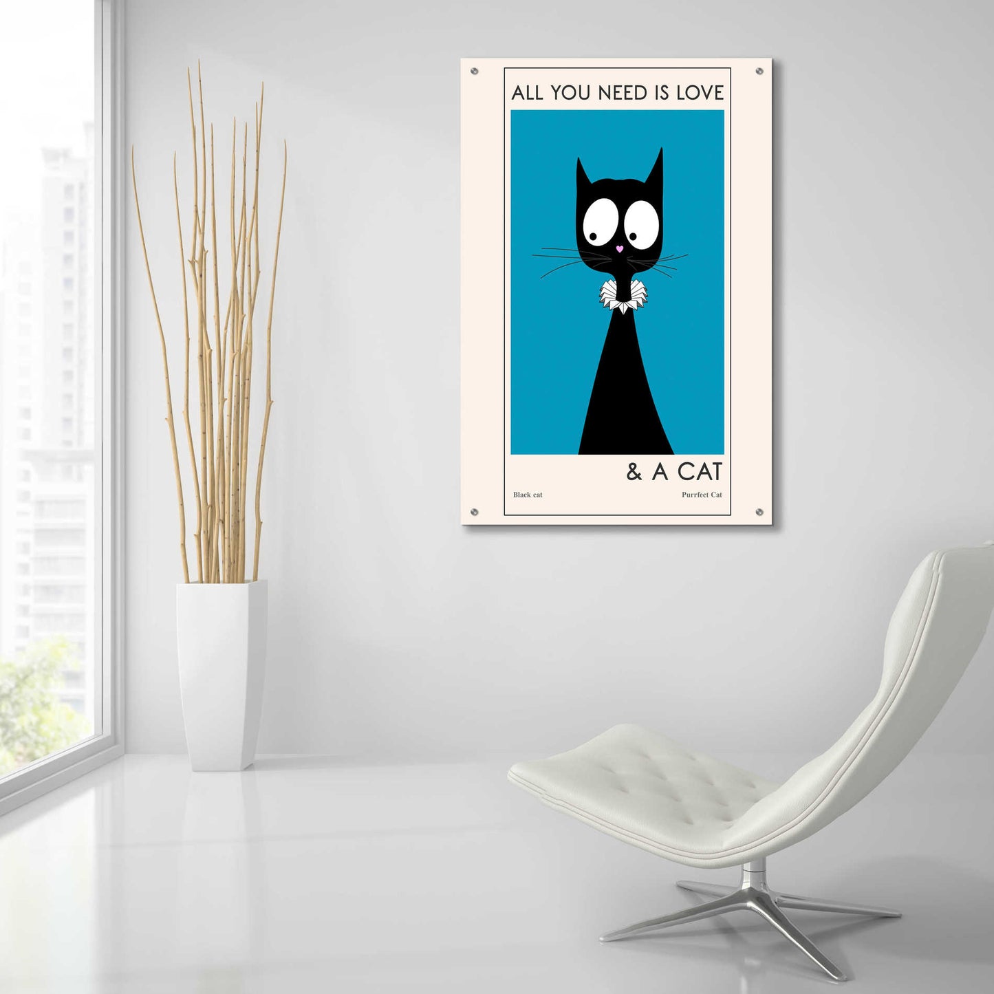 Epic Art 'All You Need Is Love' by Ayse, Acrylic Glass Wall Art,24x36